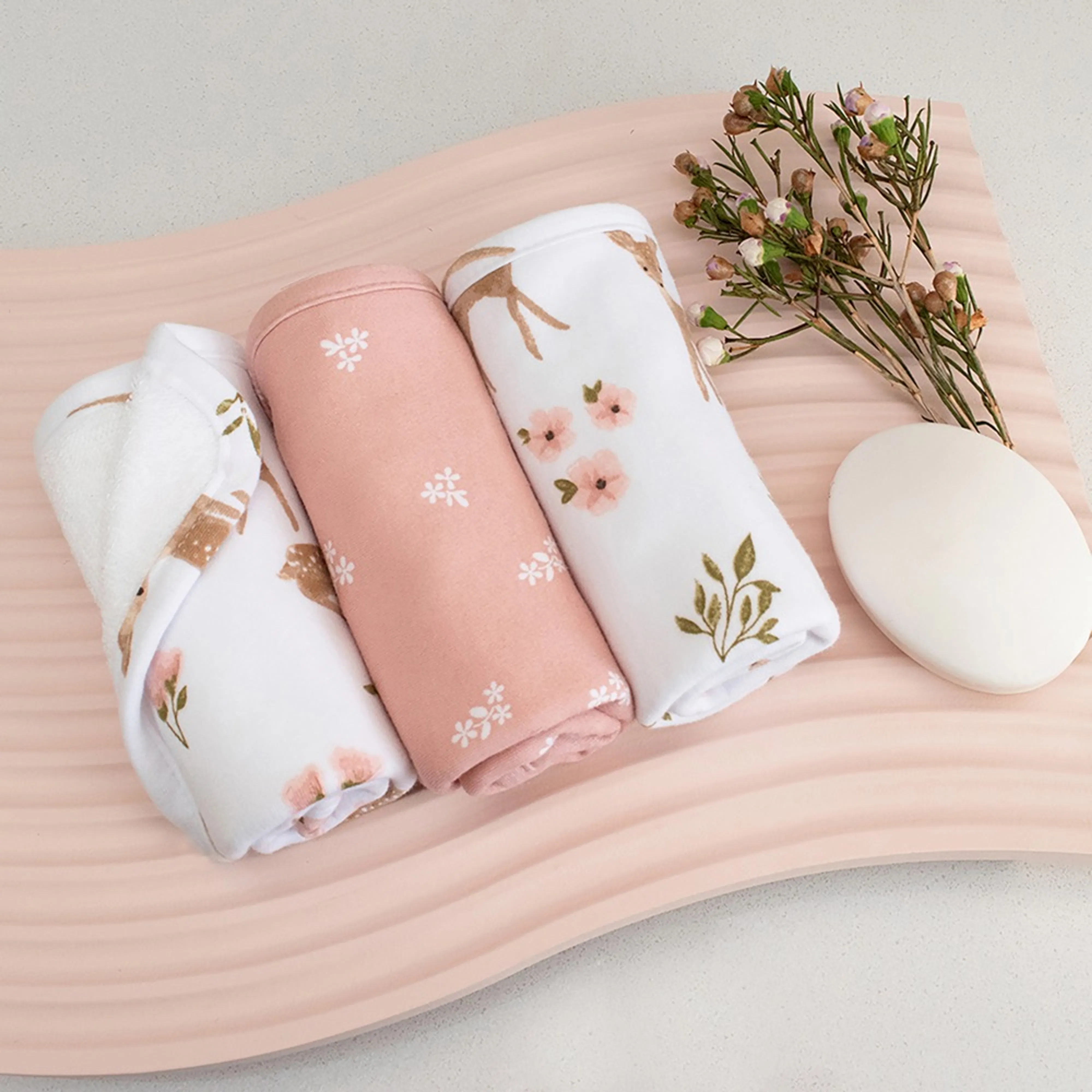 3 Pack Organic Wash Cloths - Sophia's Garden