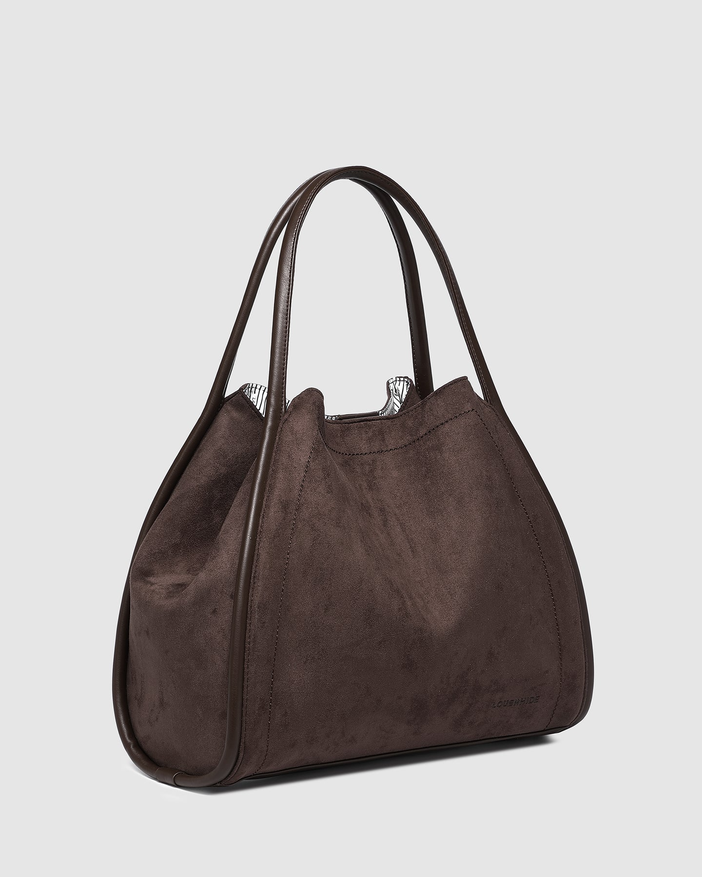 Sutton Suedette Shoulder Bag - Chocolate