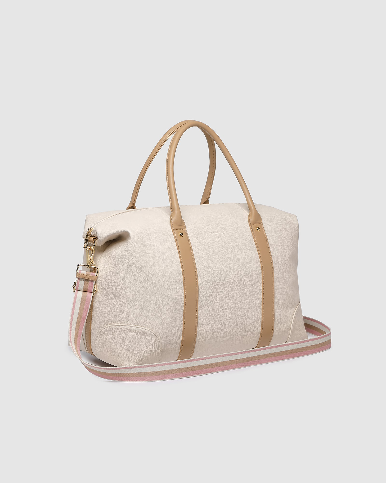 Alexis Stripe Weekender Travel Bag - Vanilla