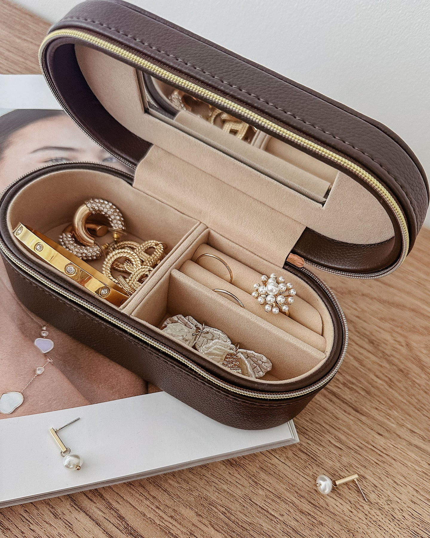 Charlee Jewellery Box - Chocolate