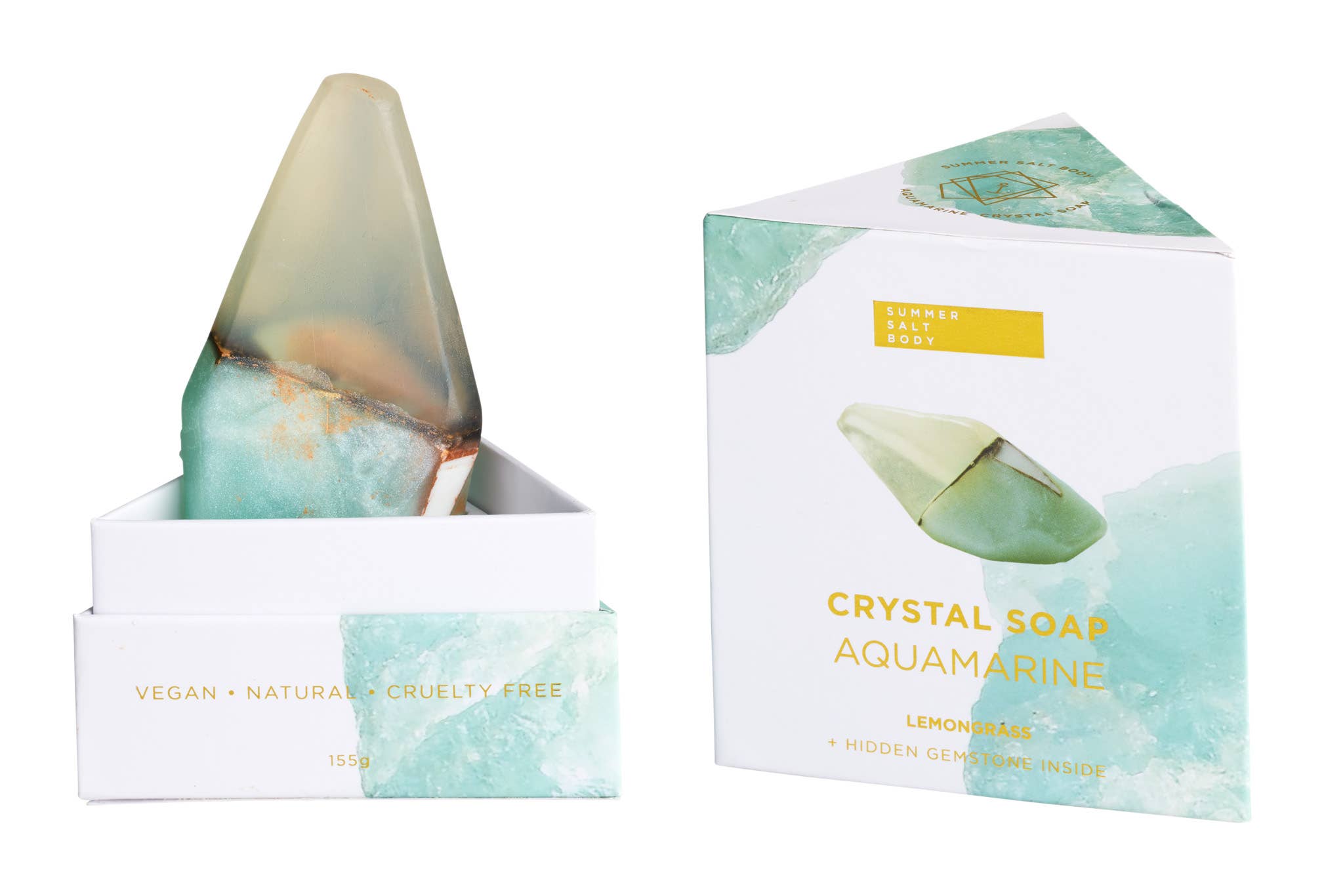 Aquamarine Crystal Soap - Lemongrass
