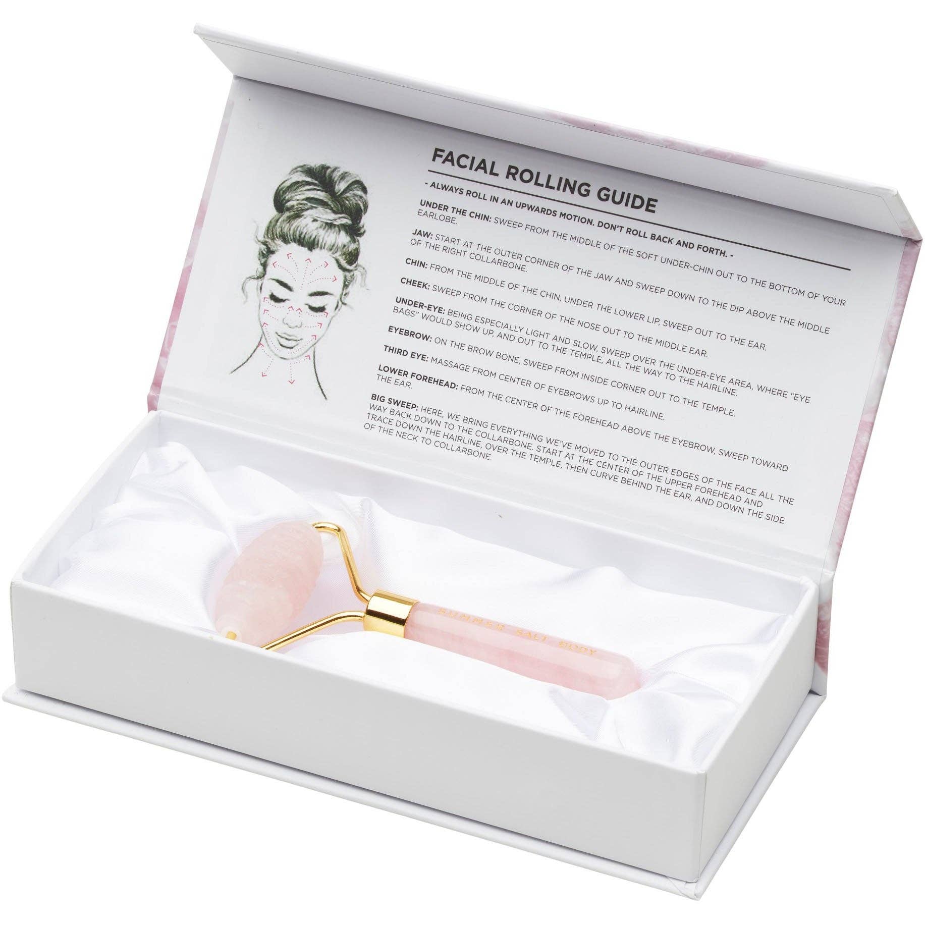 Facial Roller - Spiky Rose Quartz