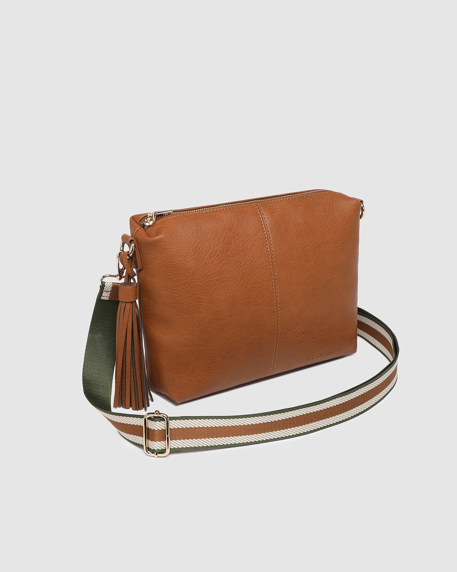 Daisy Stripe Crossbody Bag - Tan