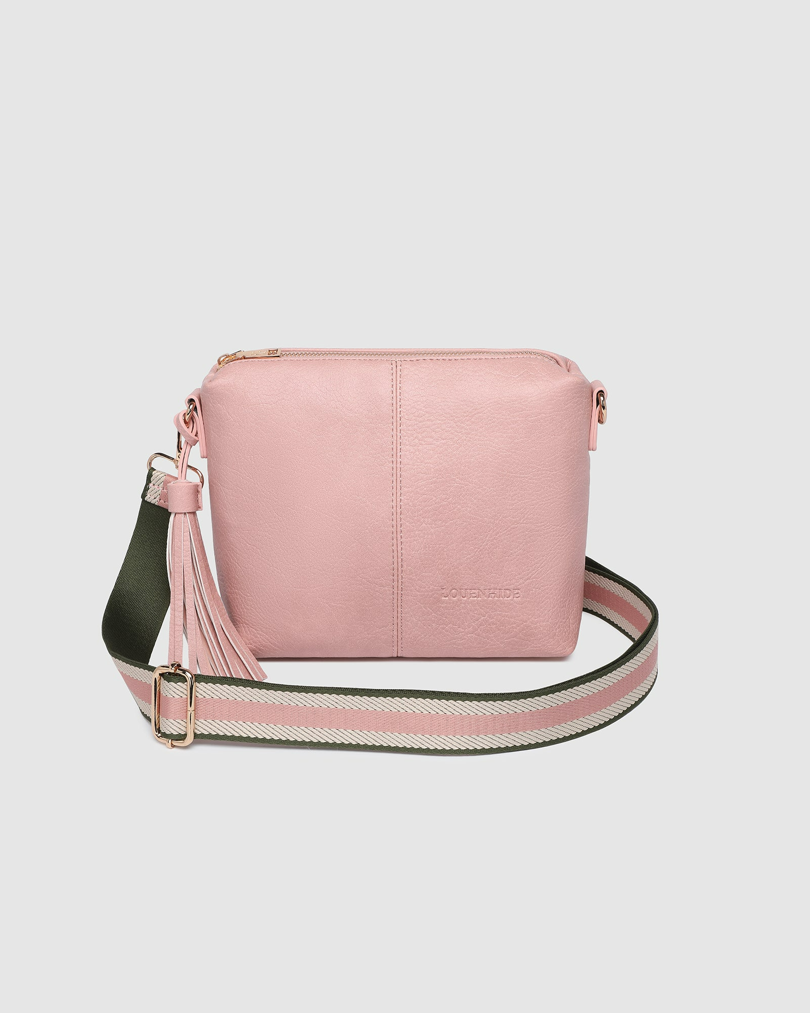 Kasey Stripe Crossbody Bag - Blush Pink