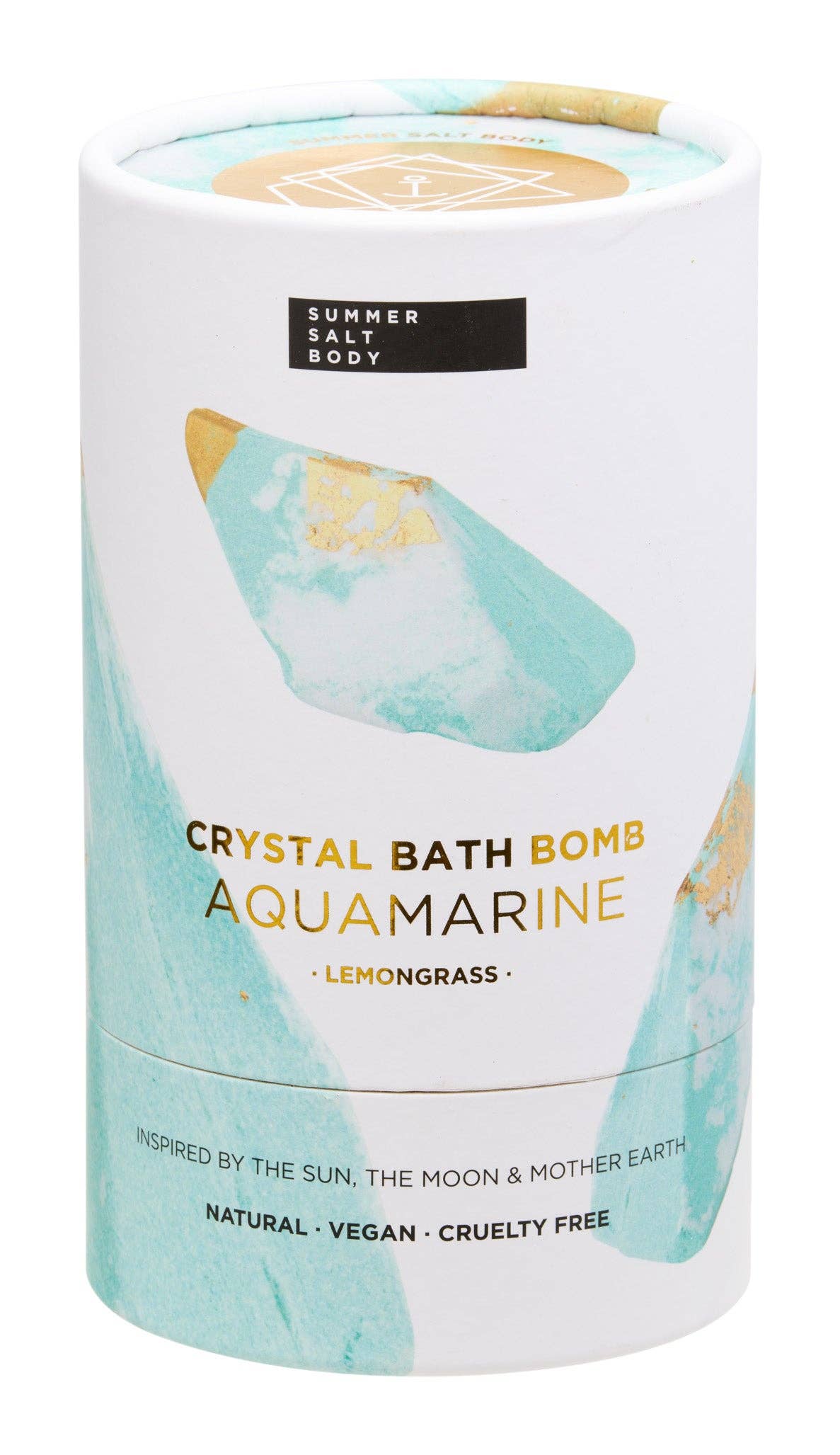 Aquamarine Crystal Bath Bomb - Lemongrass