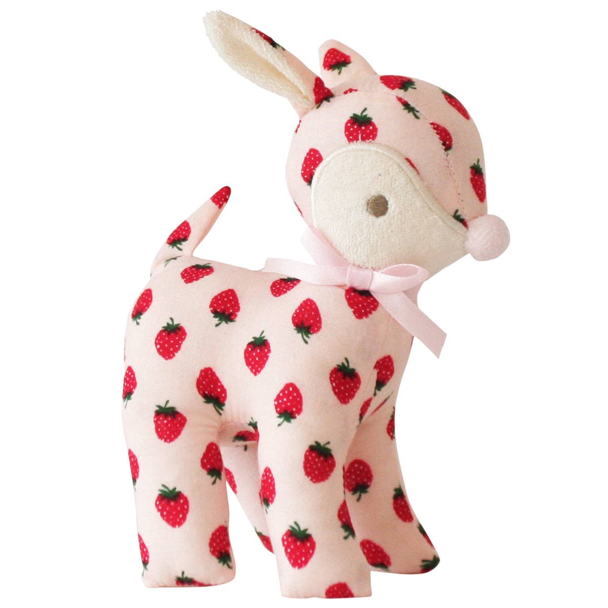 Baby Deer Rattle - Strawberry