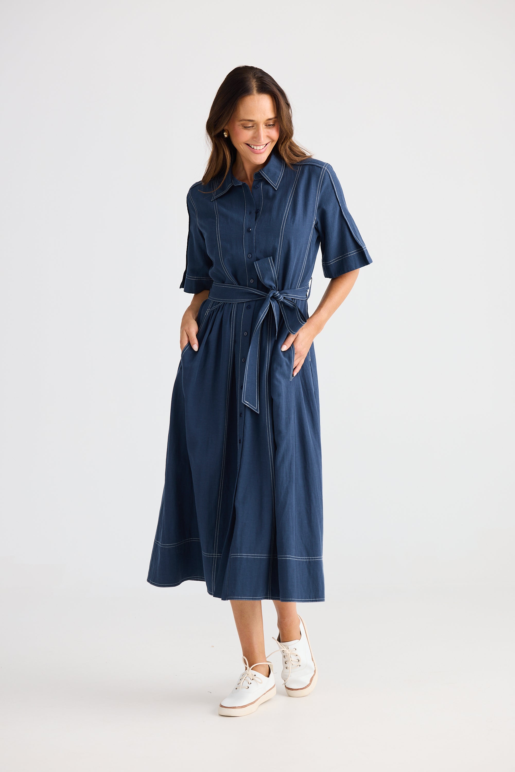 Leo Dress - Navy