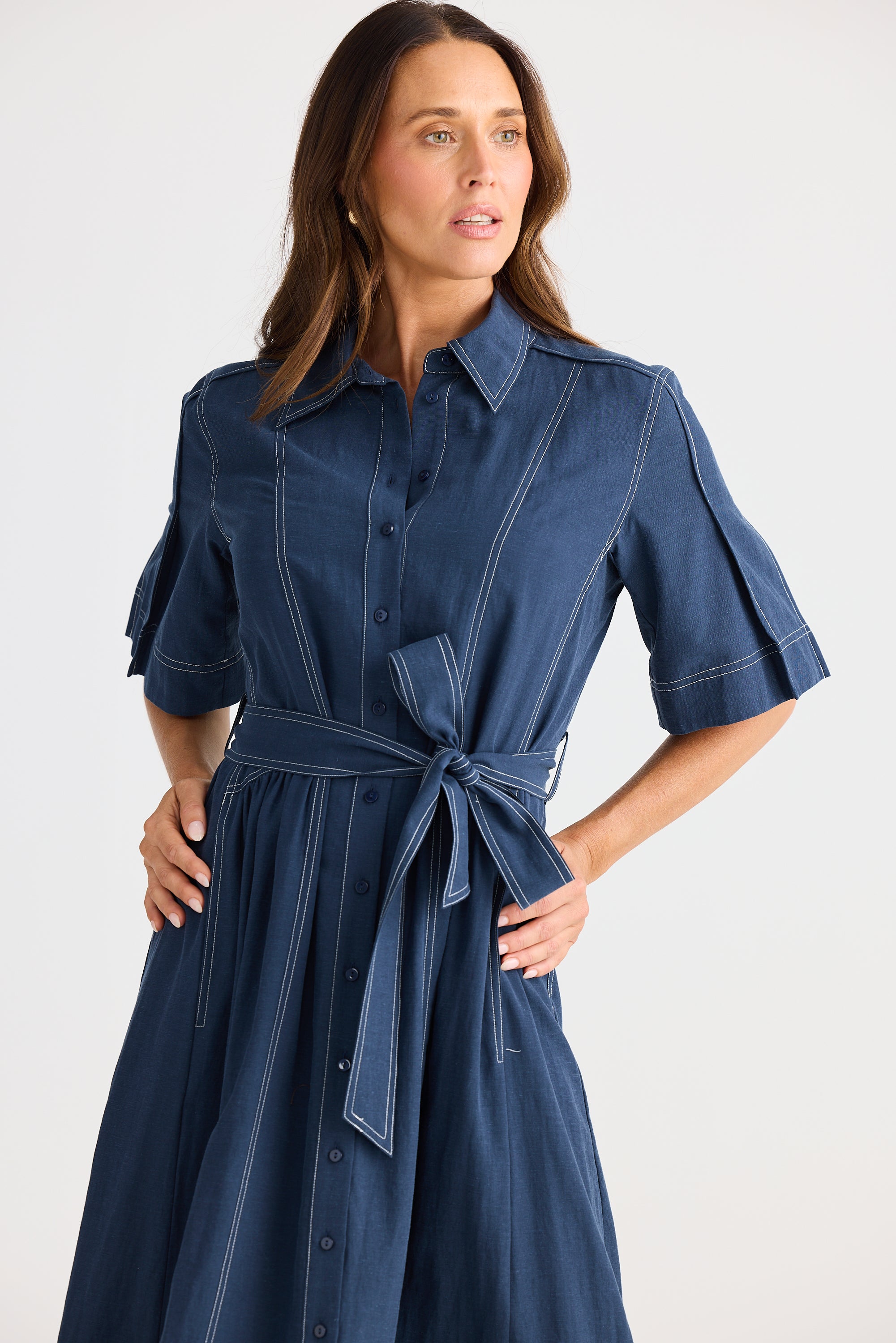 Leo Dress - Navy