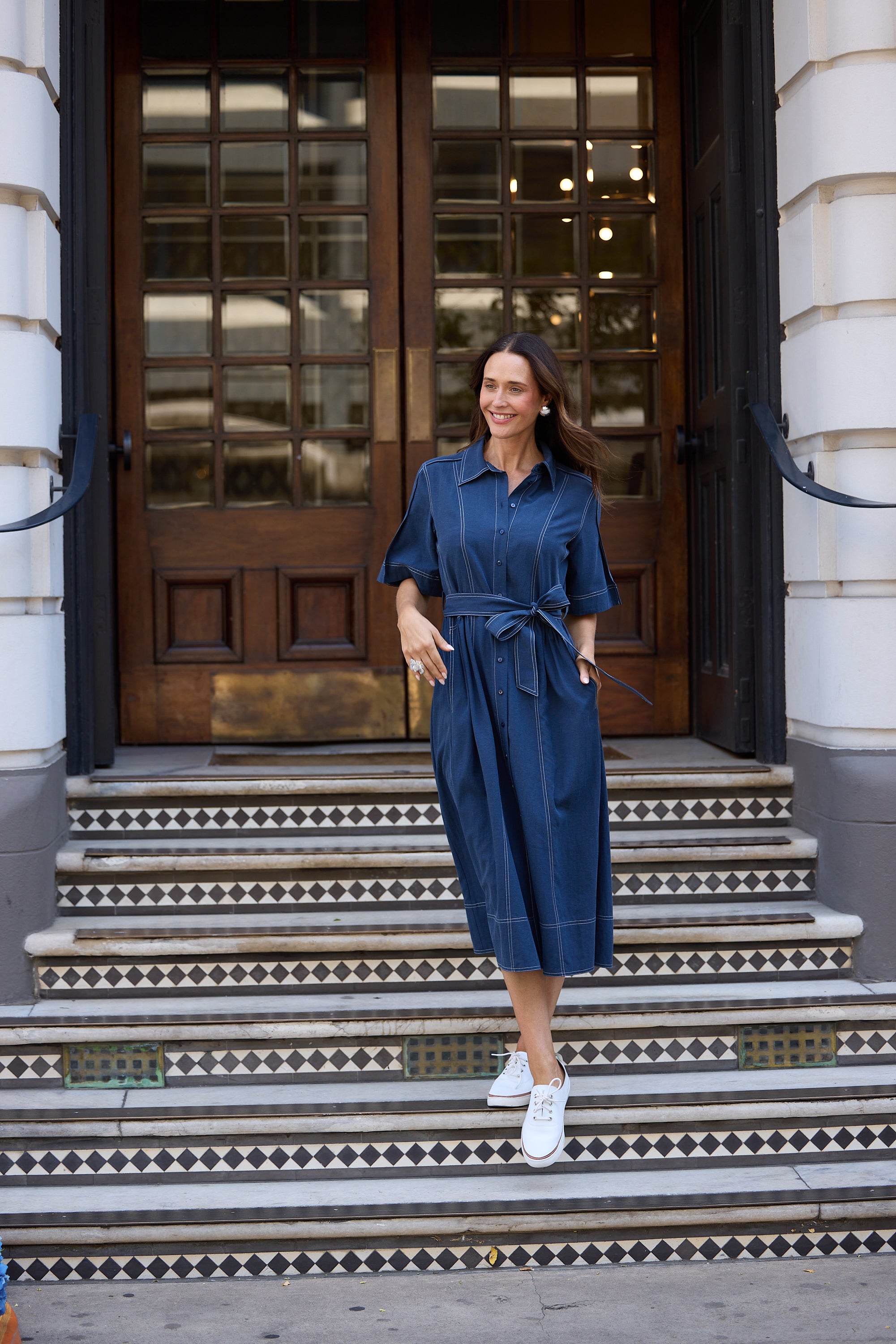 Leo Dress - Navy