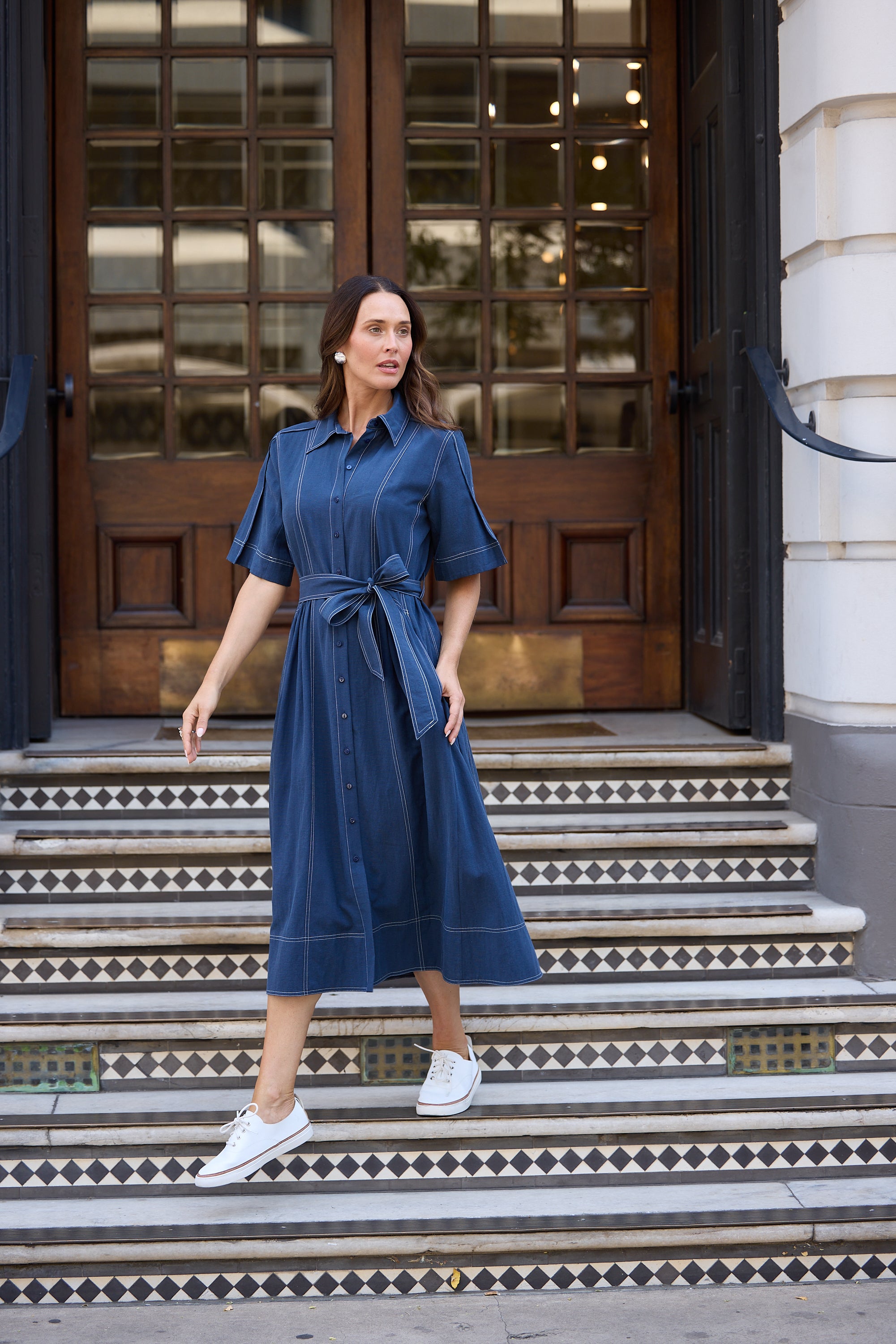 Leo Dress - Navy