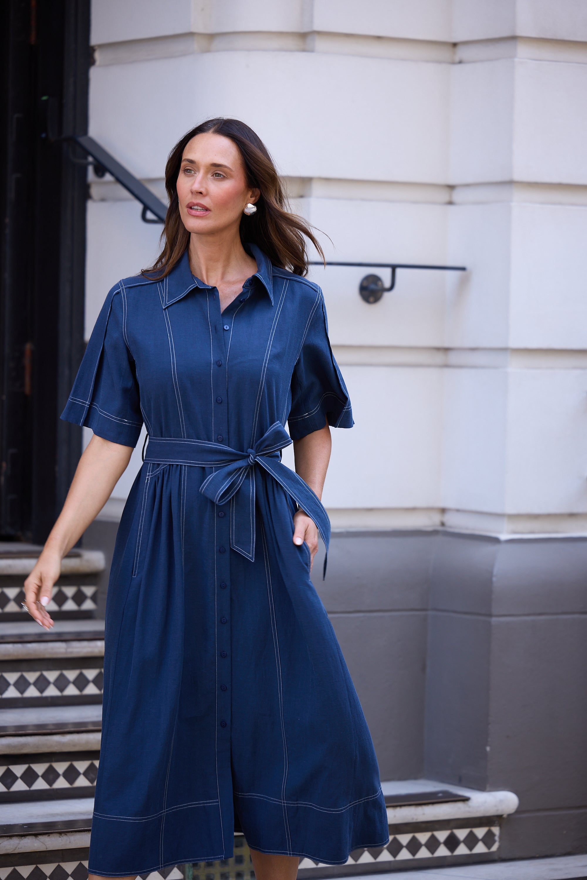 Leo Dress - Navy
