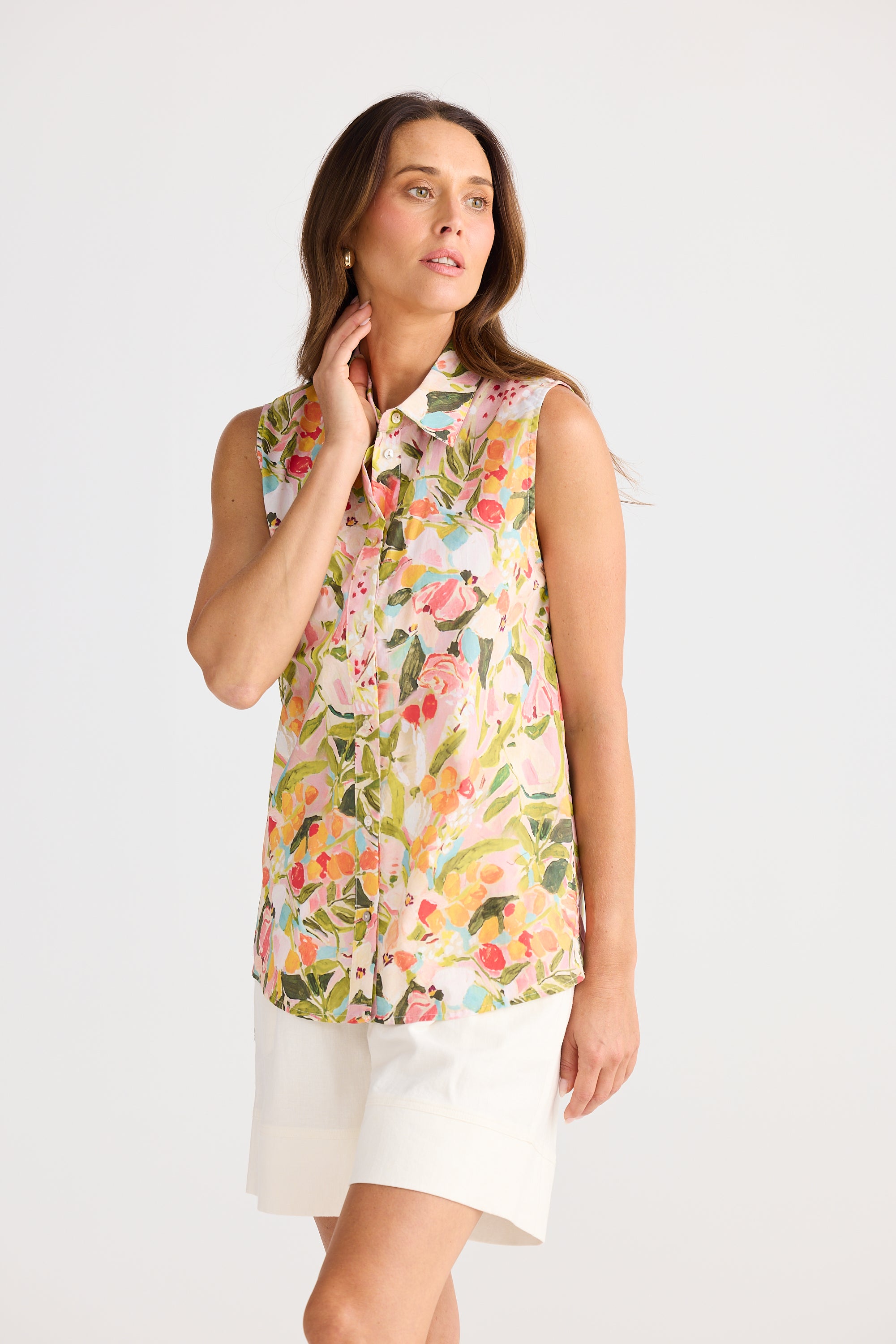Poppy Sleeveless Shirt - Zoe's Garden