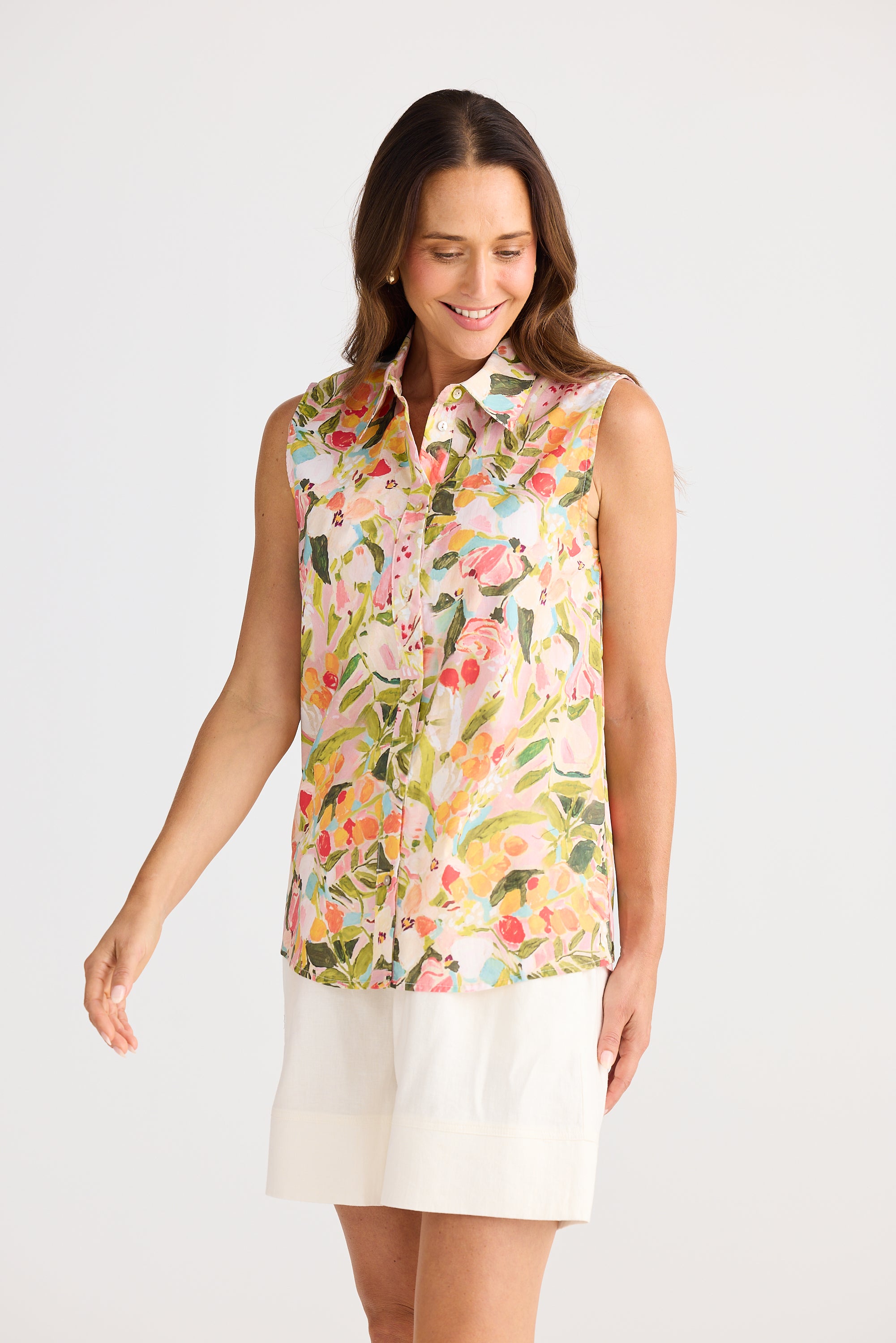 Poppy Sleeveless Shirt - Zoe's Garden