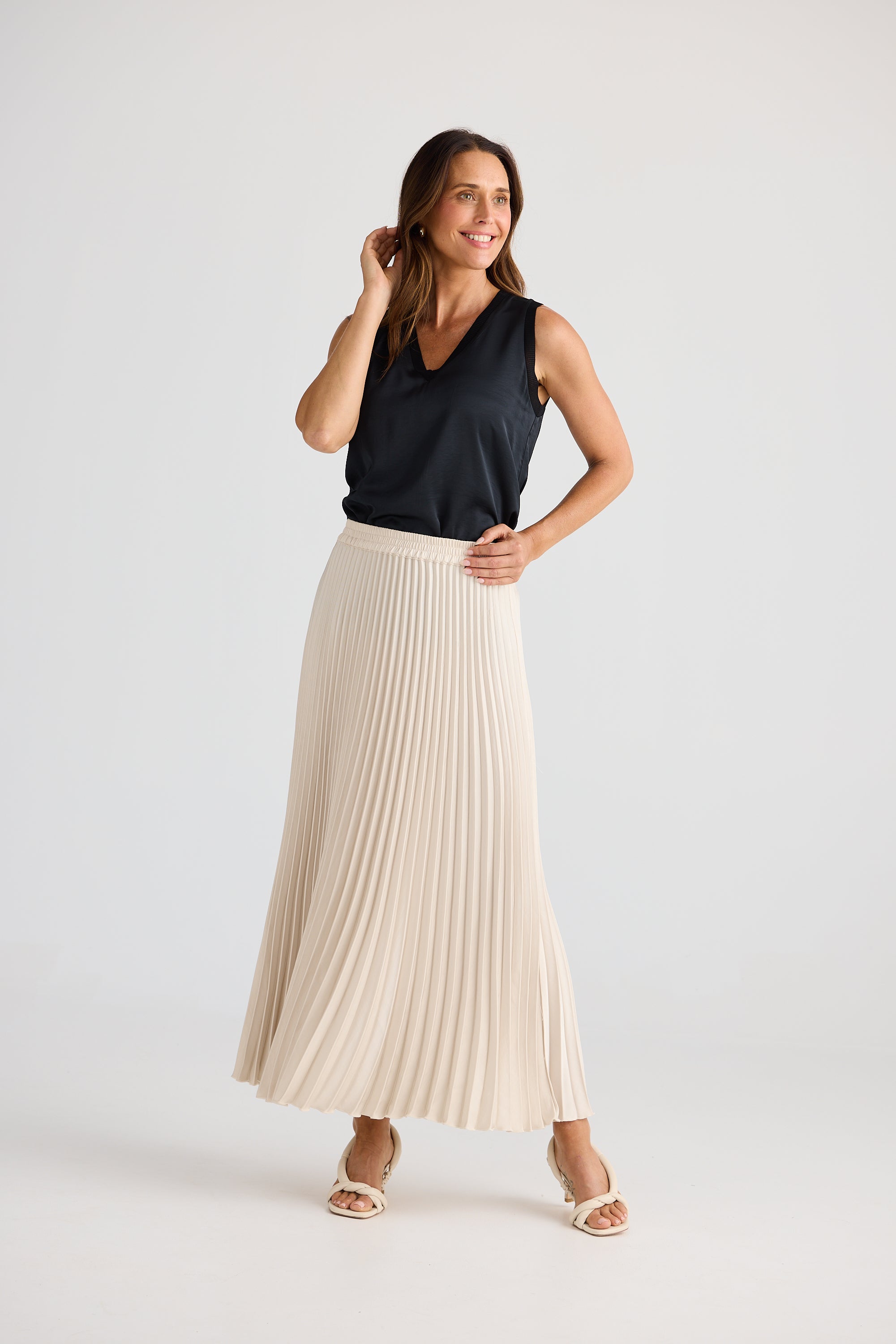 Alias Pleated Skirt - Oyster