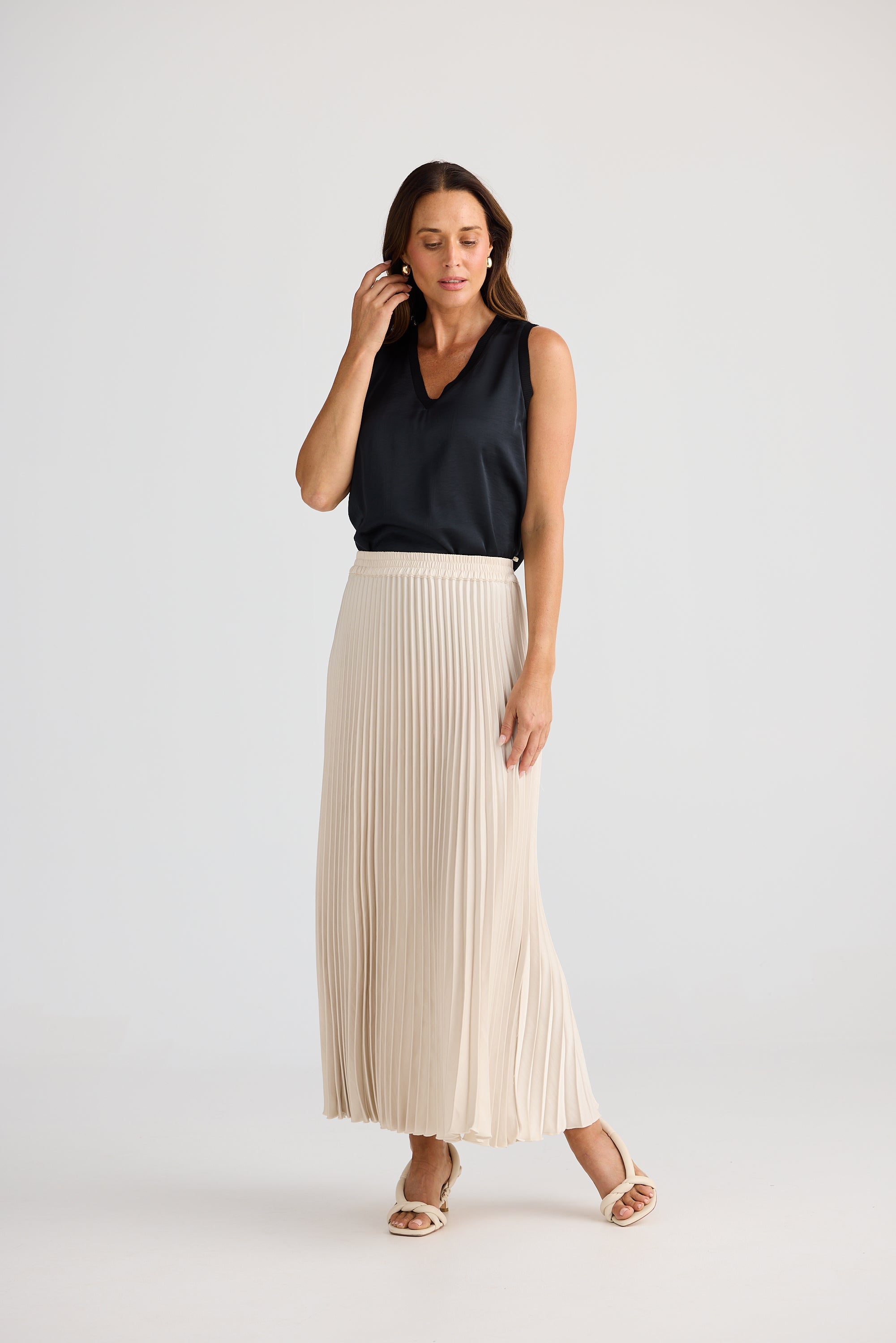 Alias Pleated Skirt - Oyster