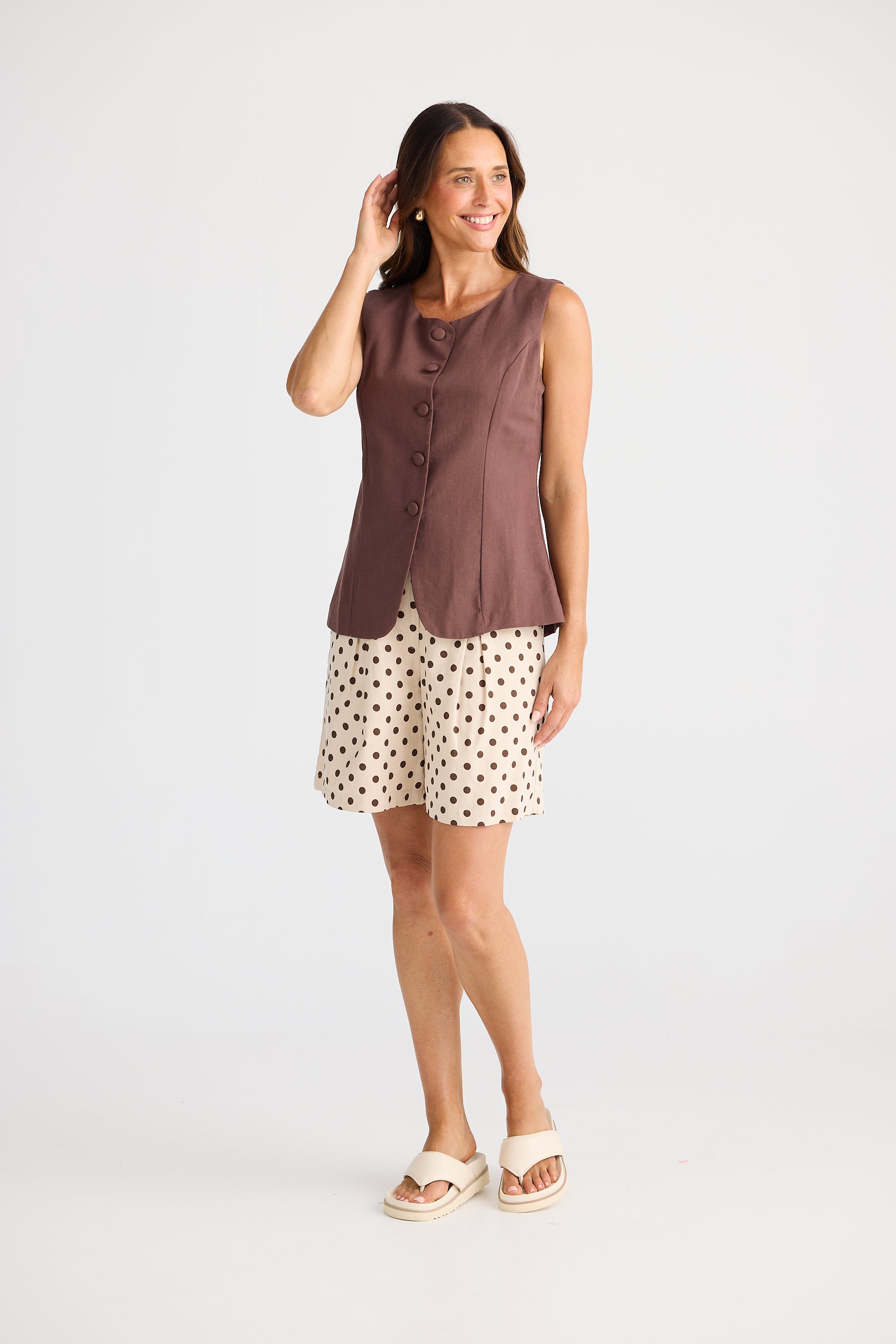 Eden Waistcoat - Chocolate