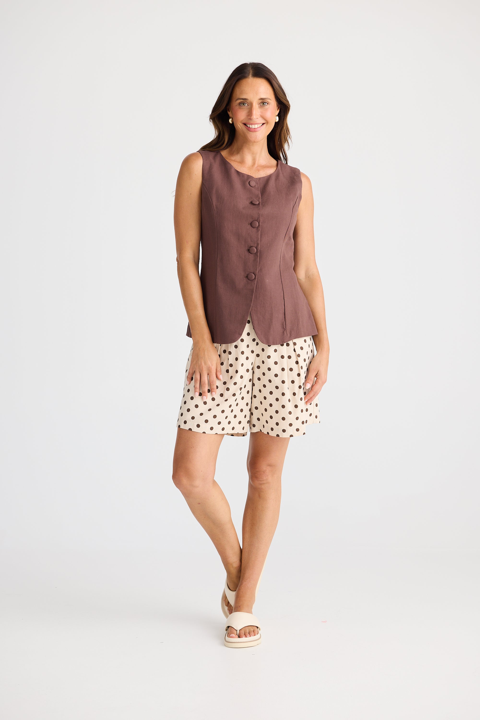 Eden Waistcoat - Chocolate