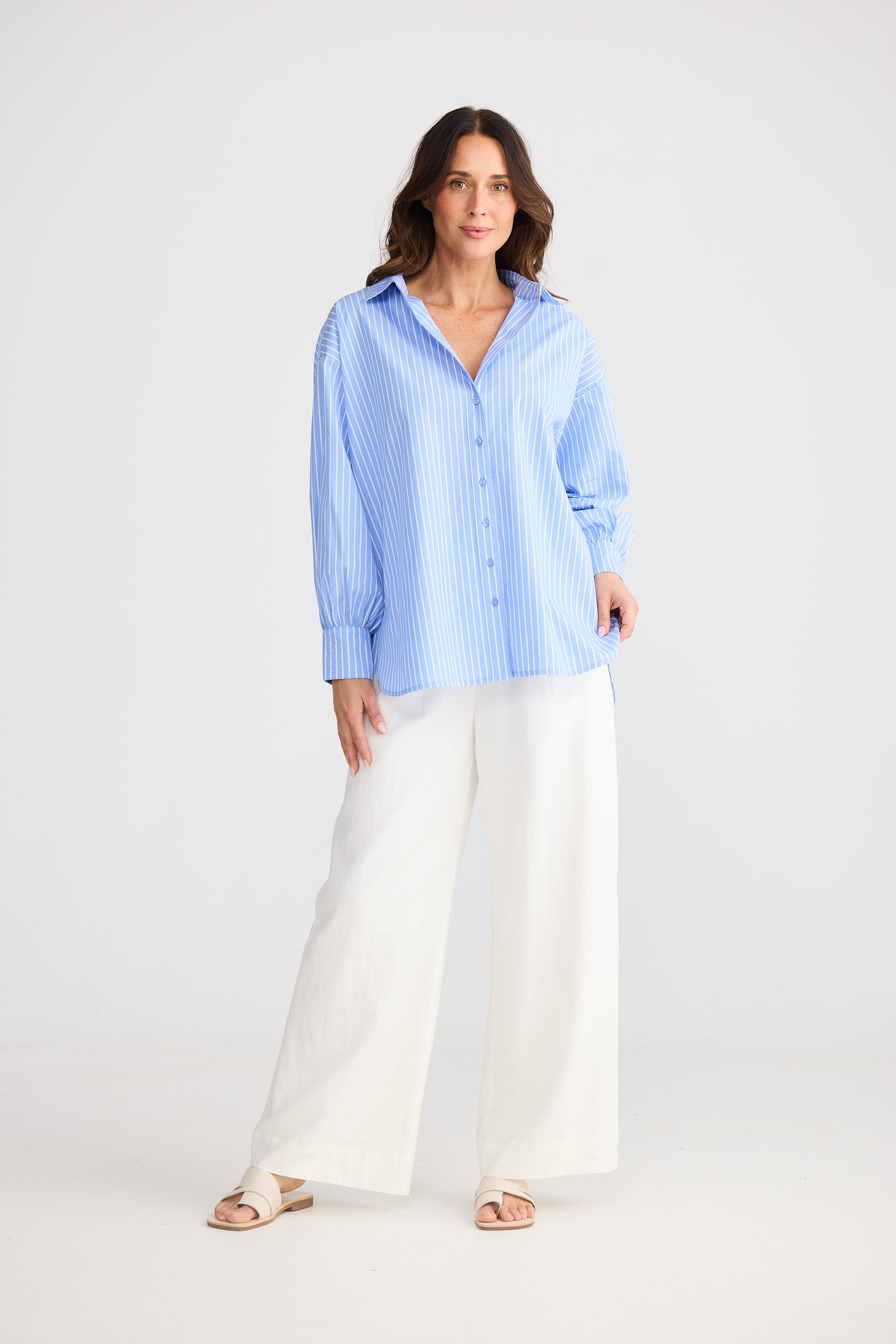 Isabel Shirt - Blue Stripe