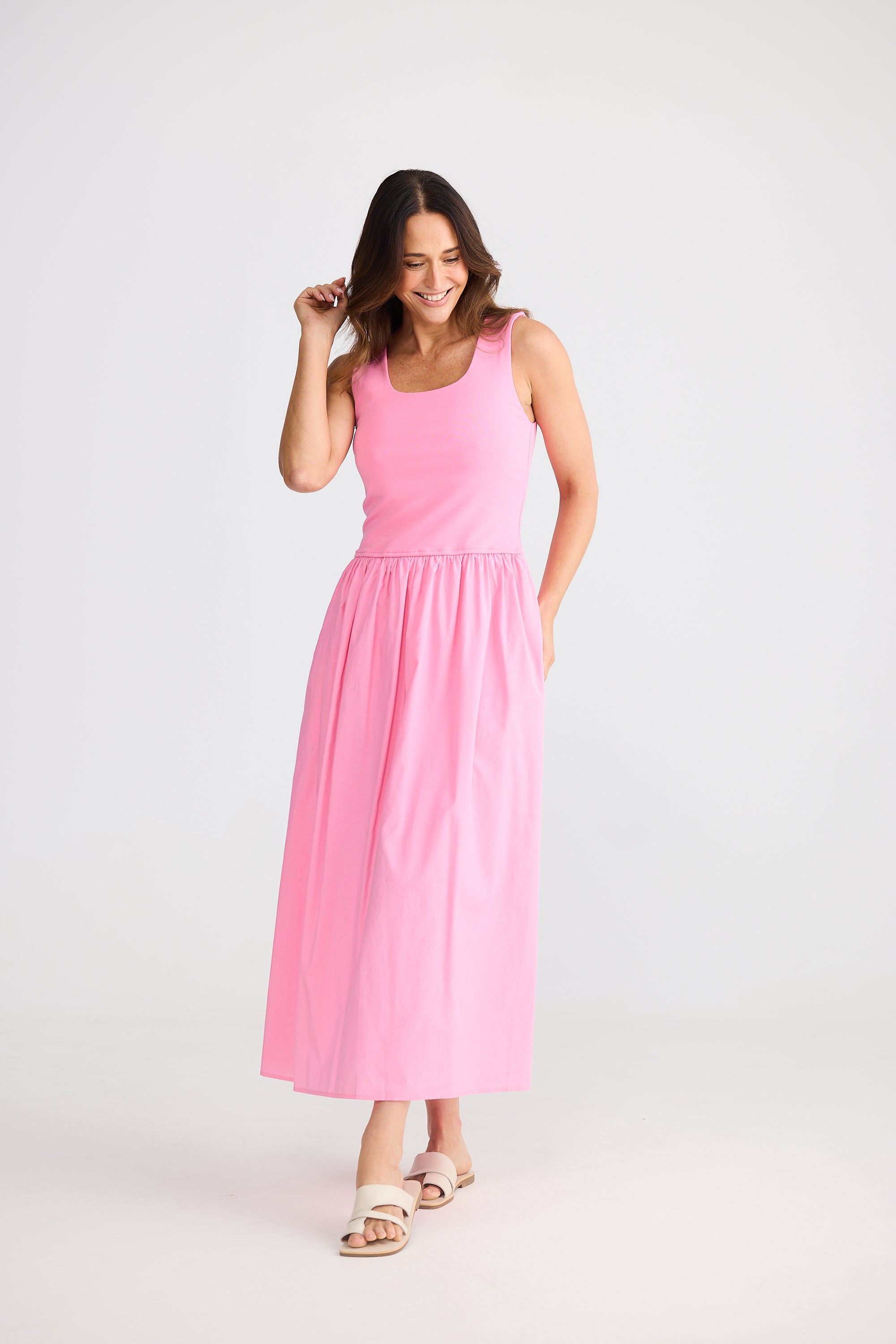 Maya Dress - Peony Pink