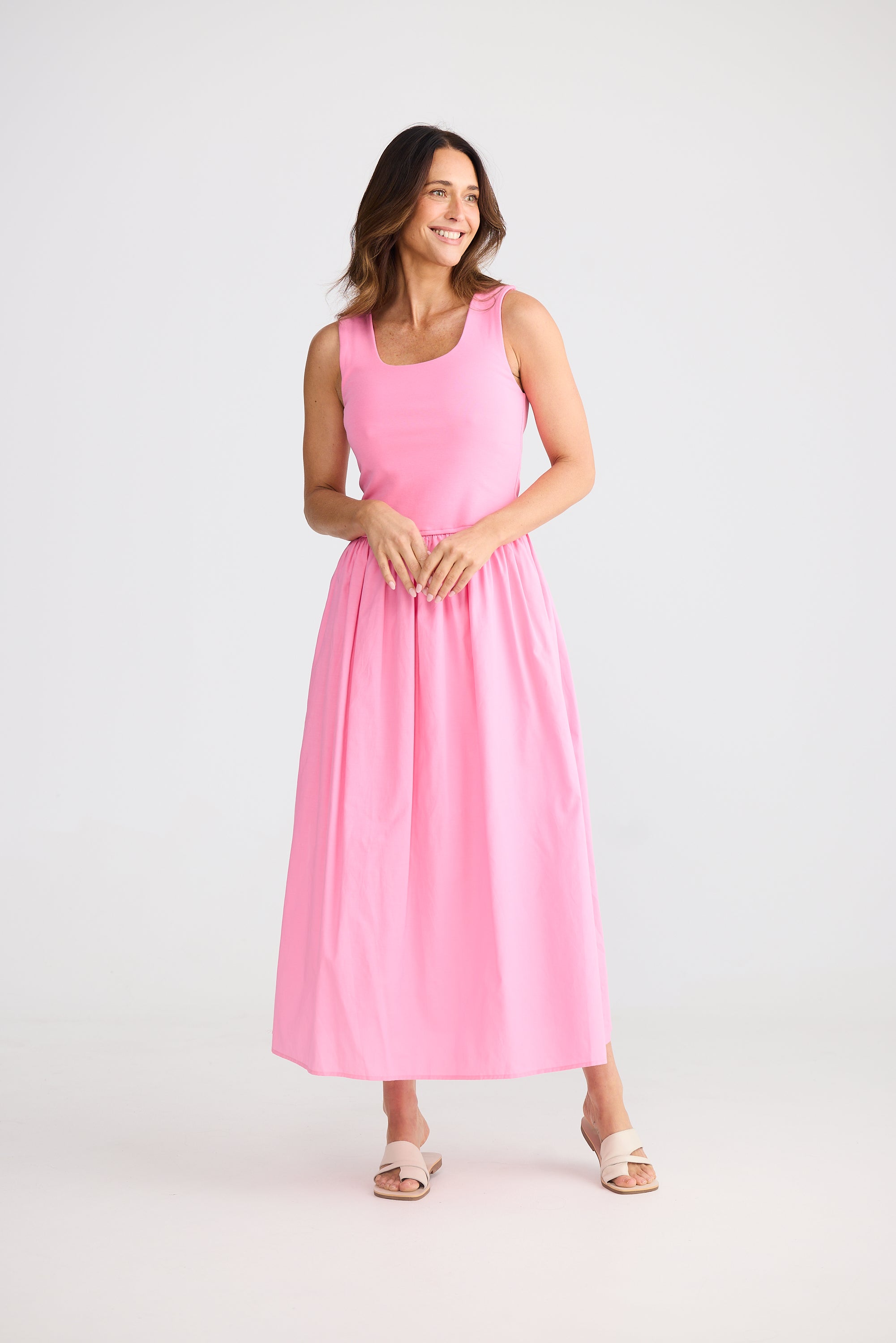 Maya Dress - Peony Pink