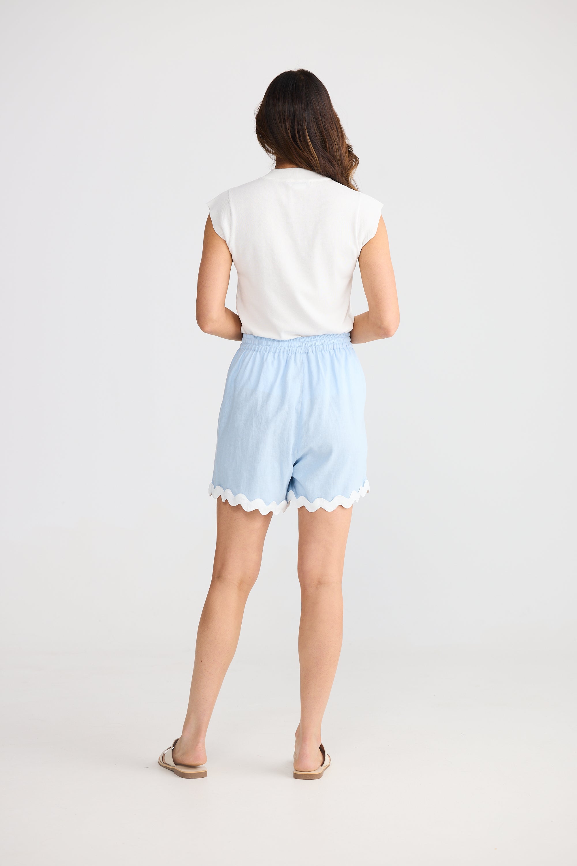 Izzy Ric Rac Short - Sky Blue
