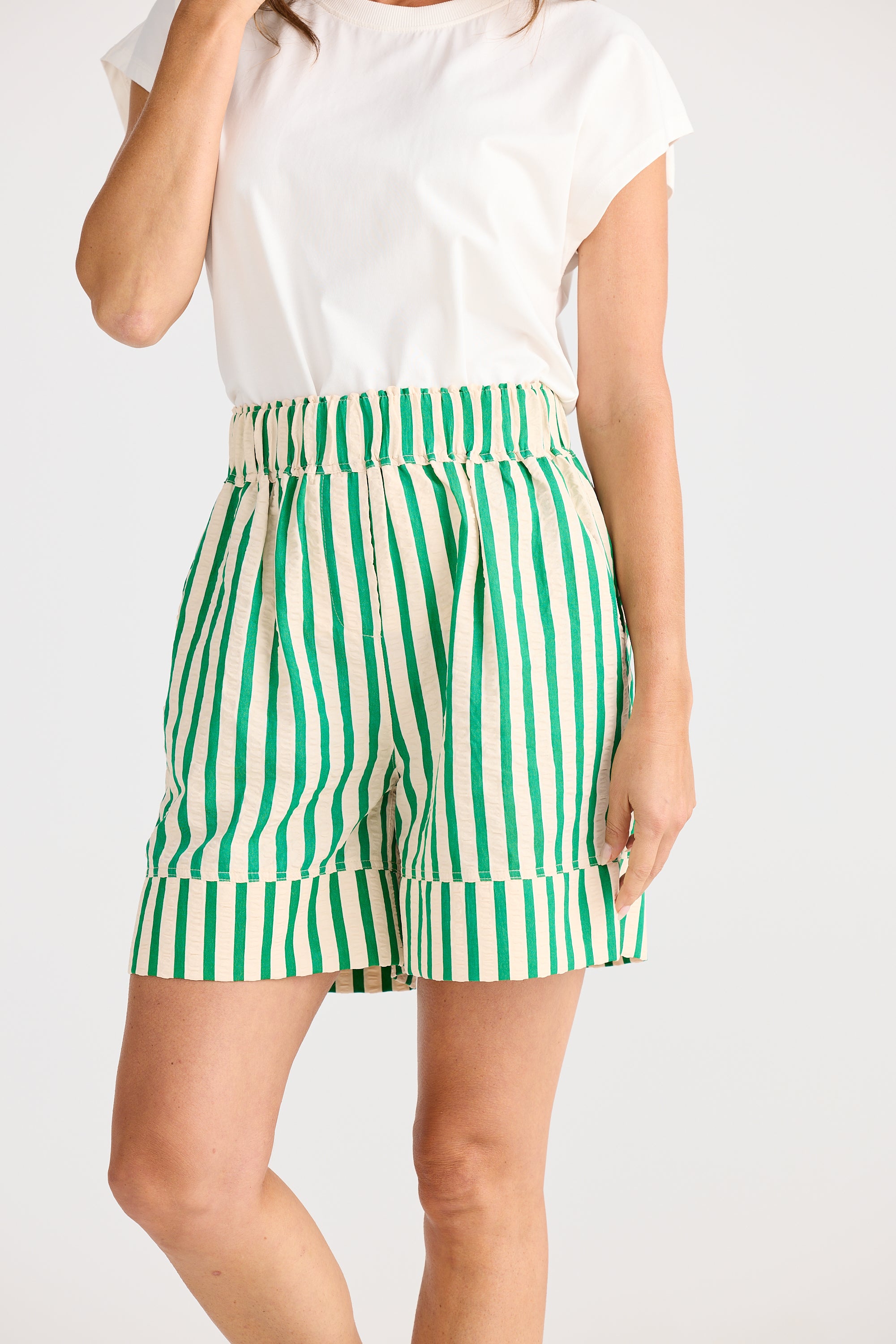Esplanade Short - Jade Stripe