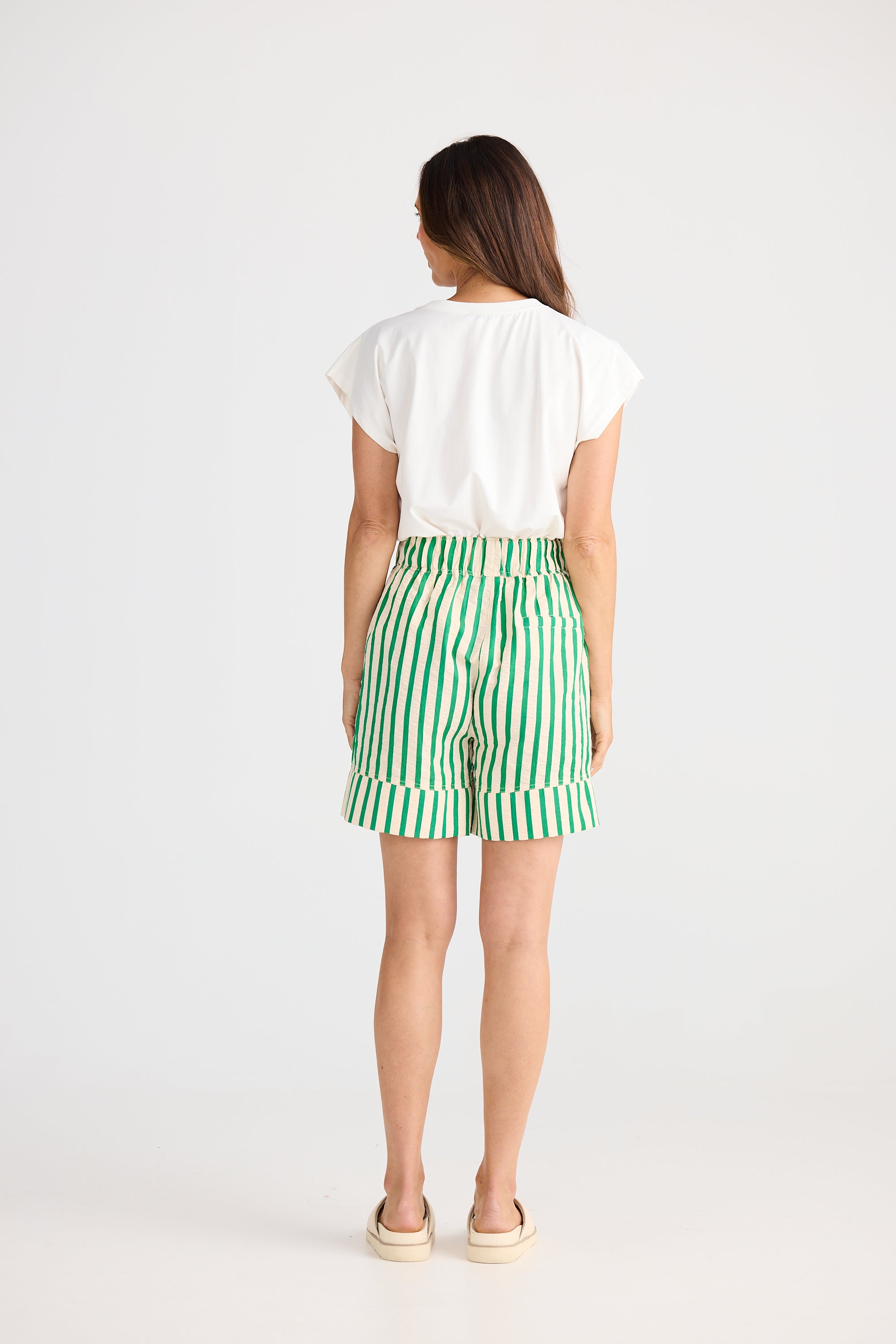 Esplanade Short - Jade Stripe