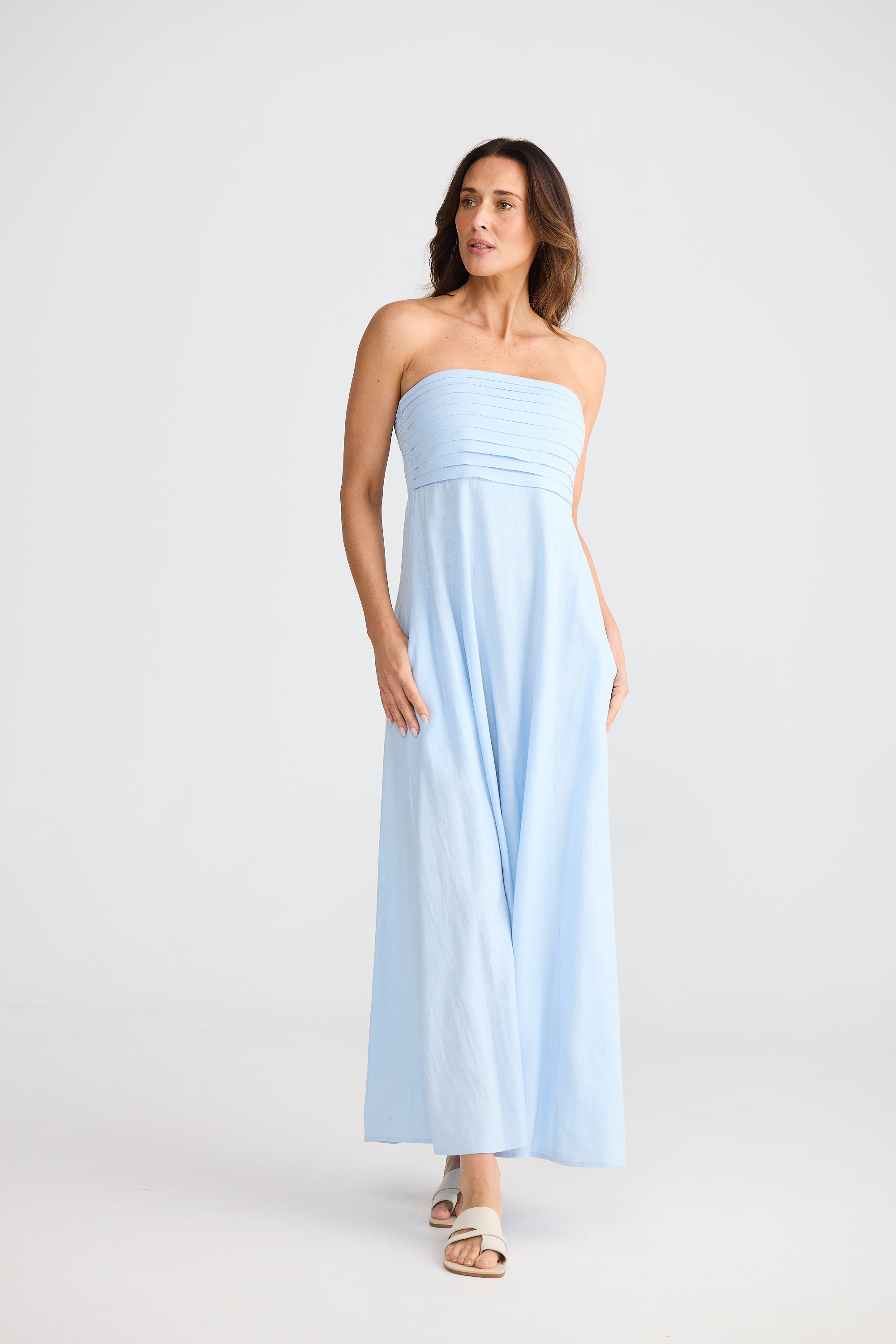 Adele Dress - Sky Blue