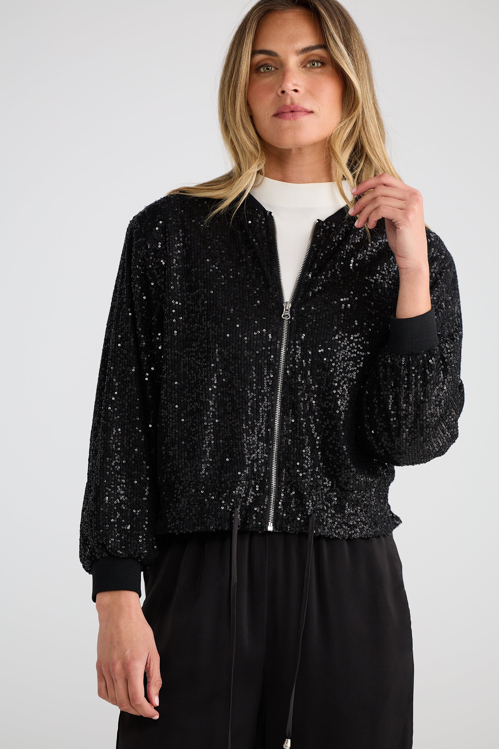 Jazzy Bomber Jacket - Black