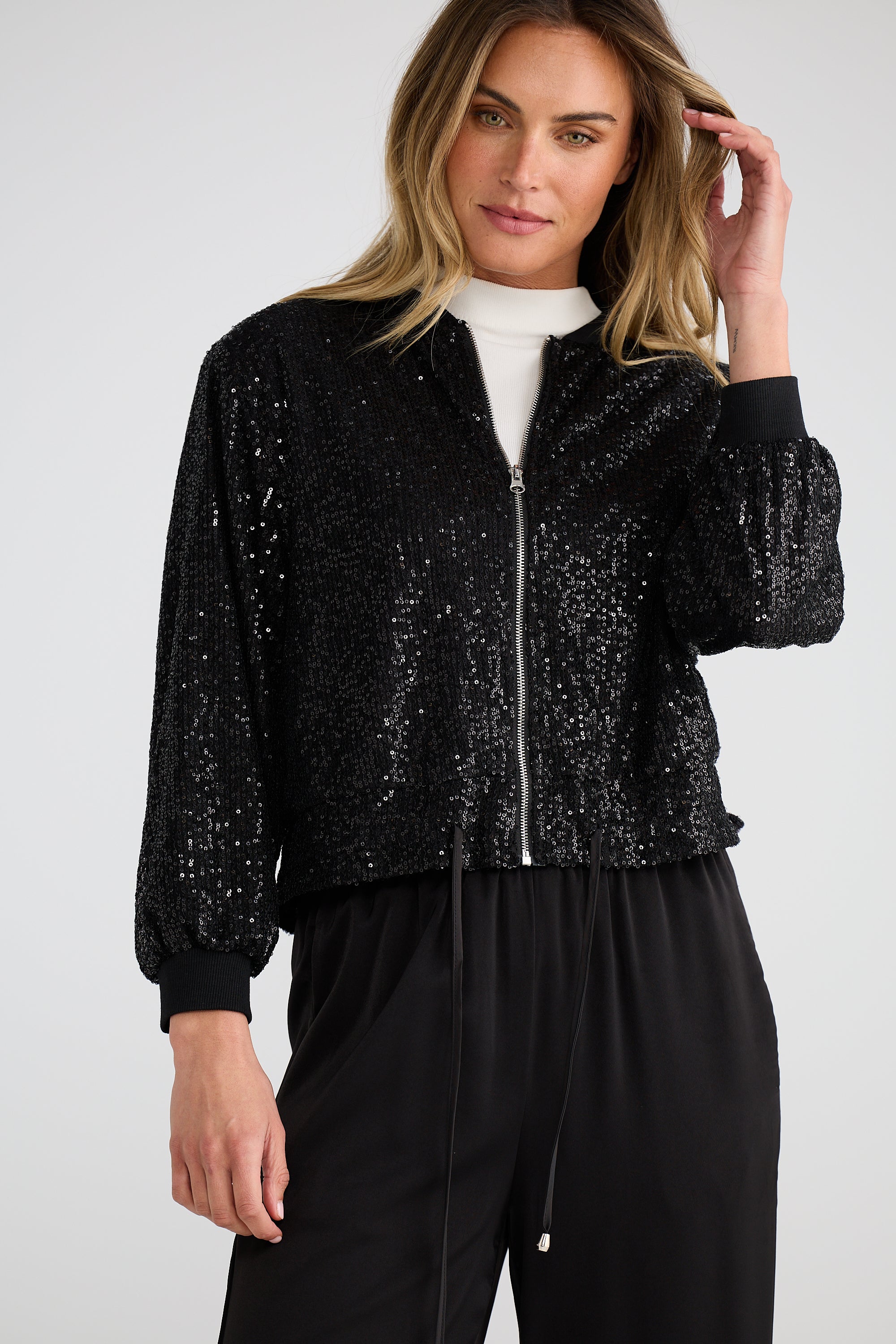 Jazzy Bomber Jacket - Black