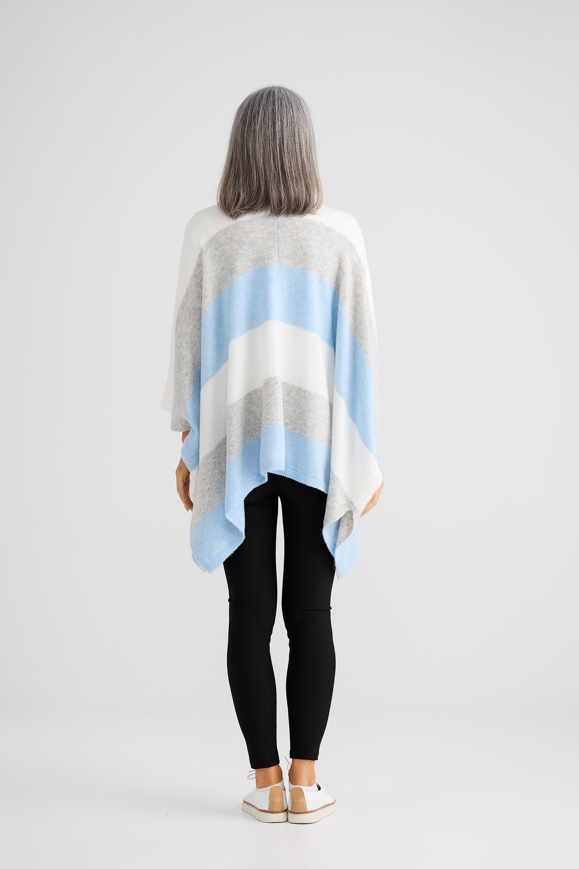 Sander Knit Cape - Blue Multi
