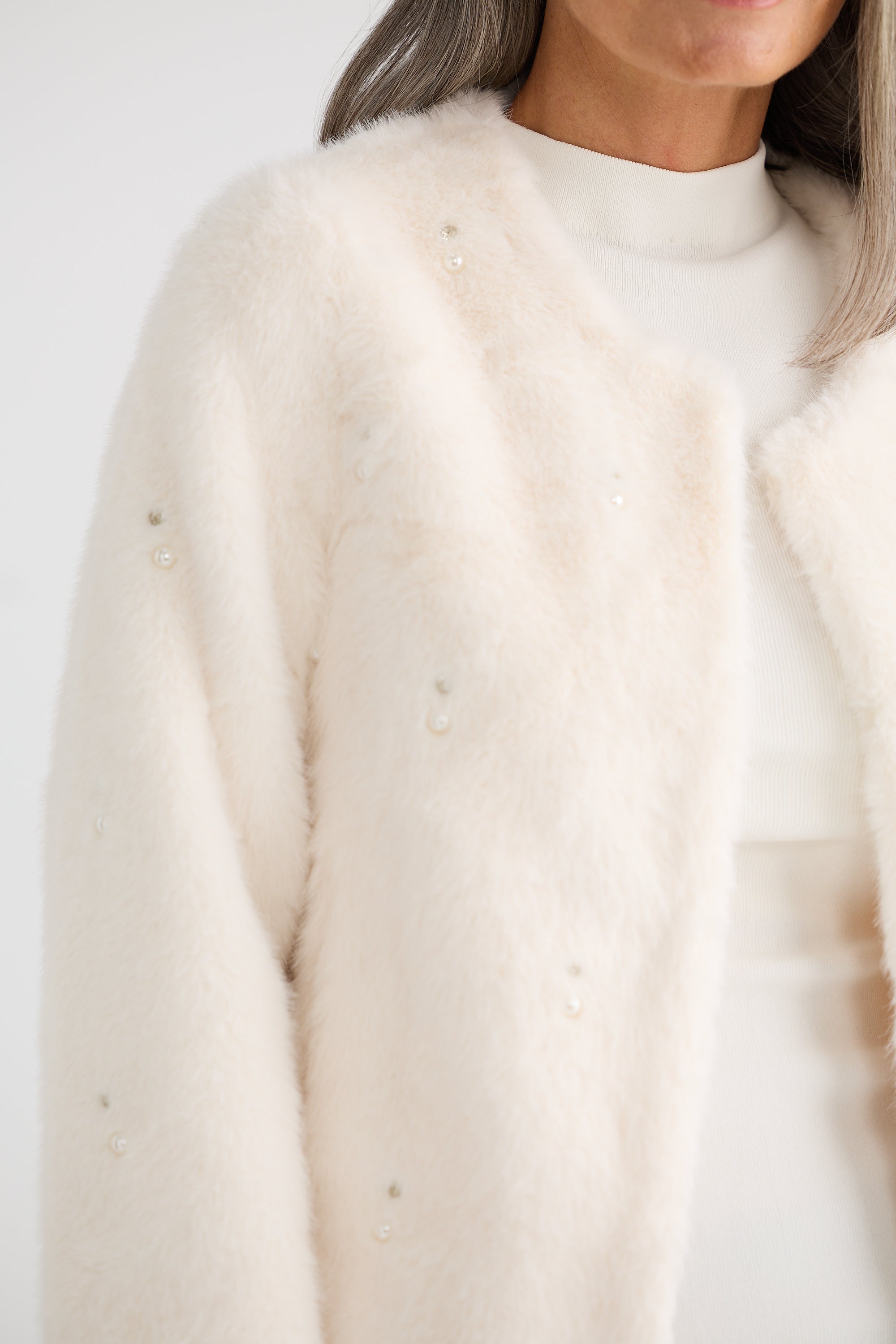Selina Fur Jacket - Off White