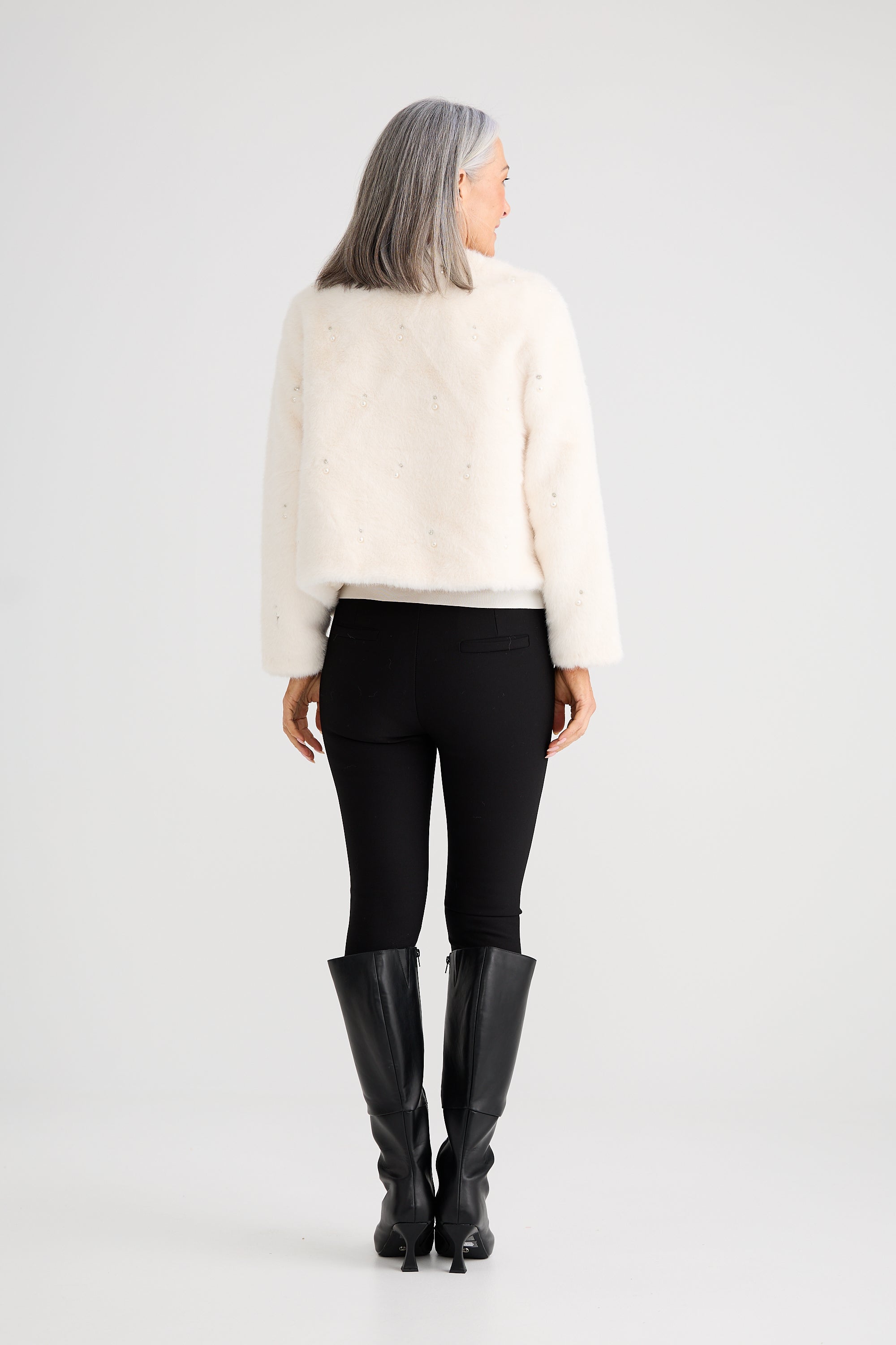 Selina Fur Jacket - Off White