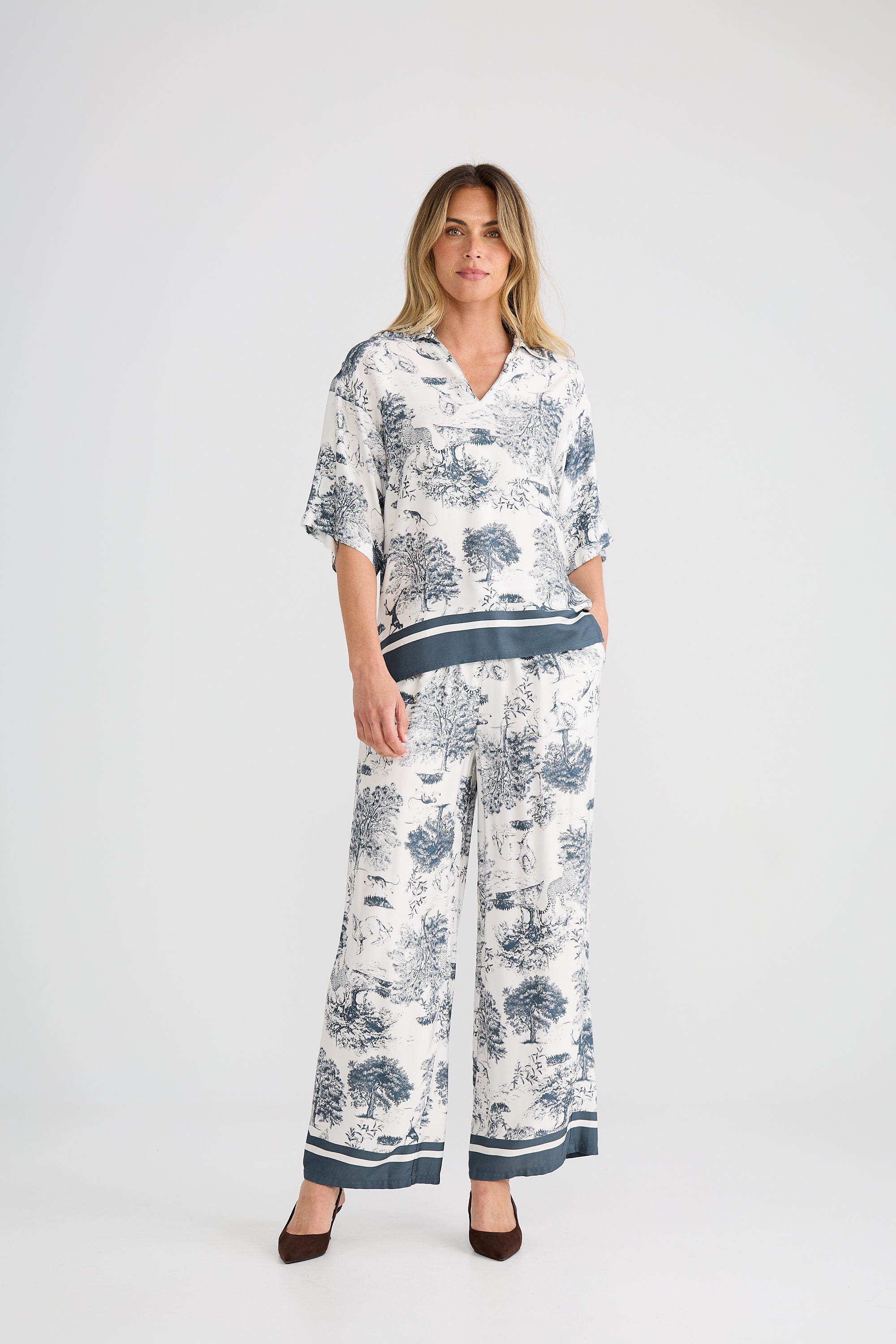 Keera Shirt - Slate Toile