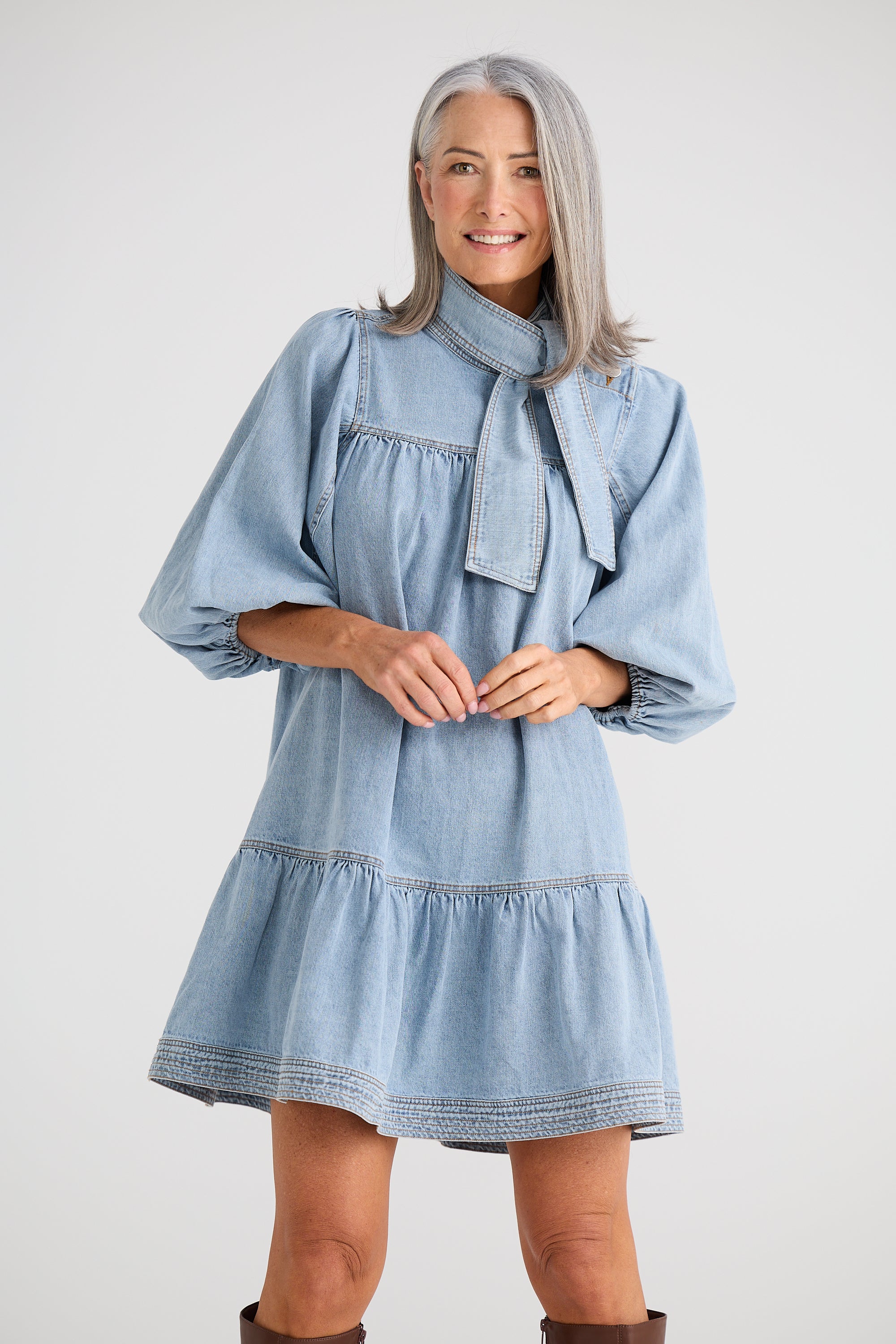 Zelda Dress - Vintage Mid Wash