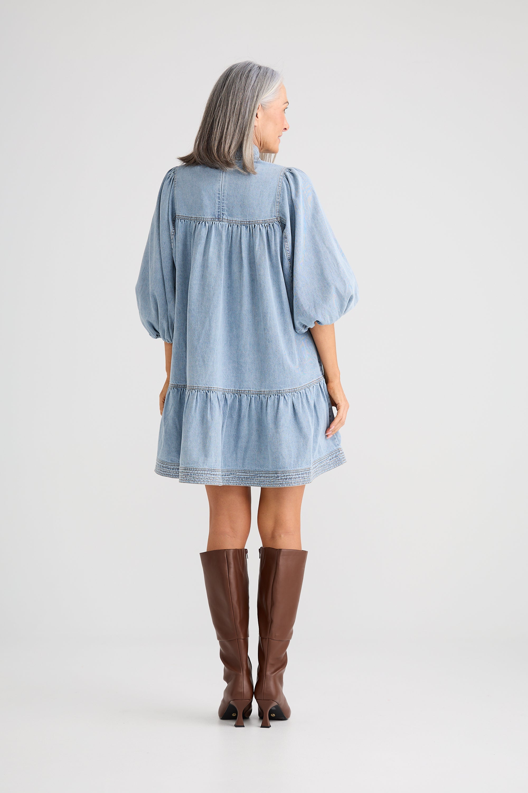 Zelda Dress - Vintage Mid Wash