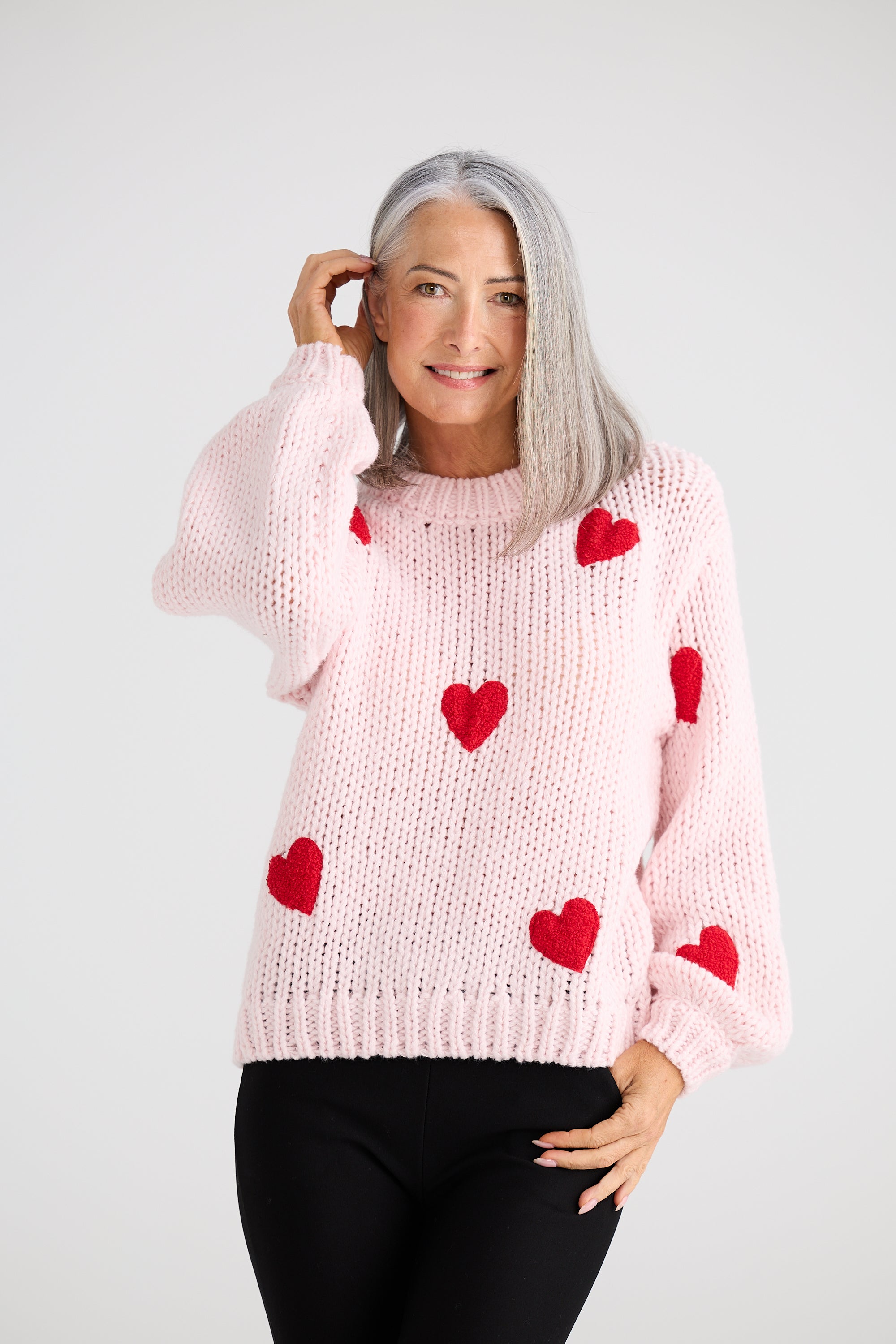 Heart On My Sleeve Knit - Pink Multi