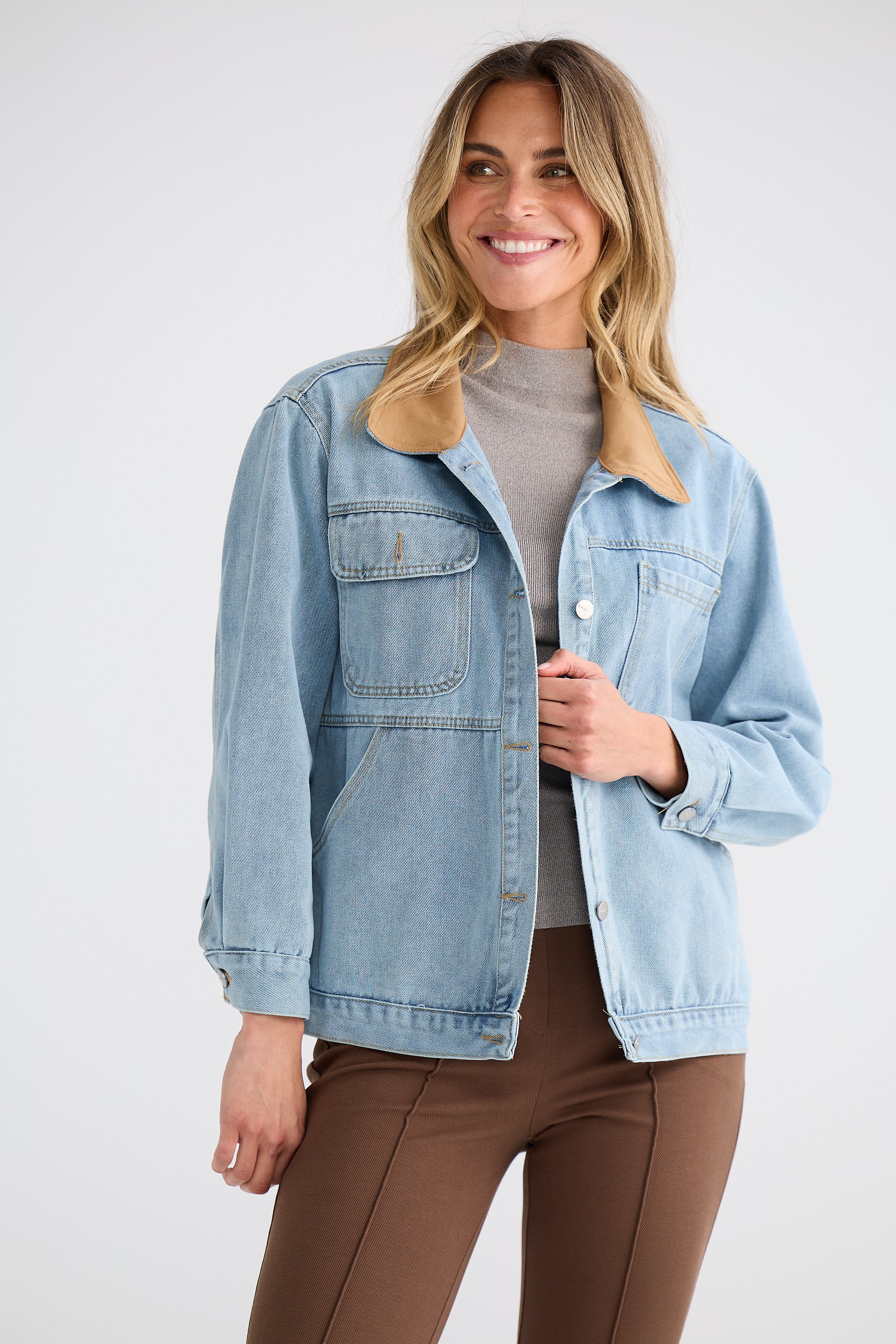 Helene Denim Jacket - Vintage Mid Wash