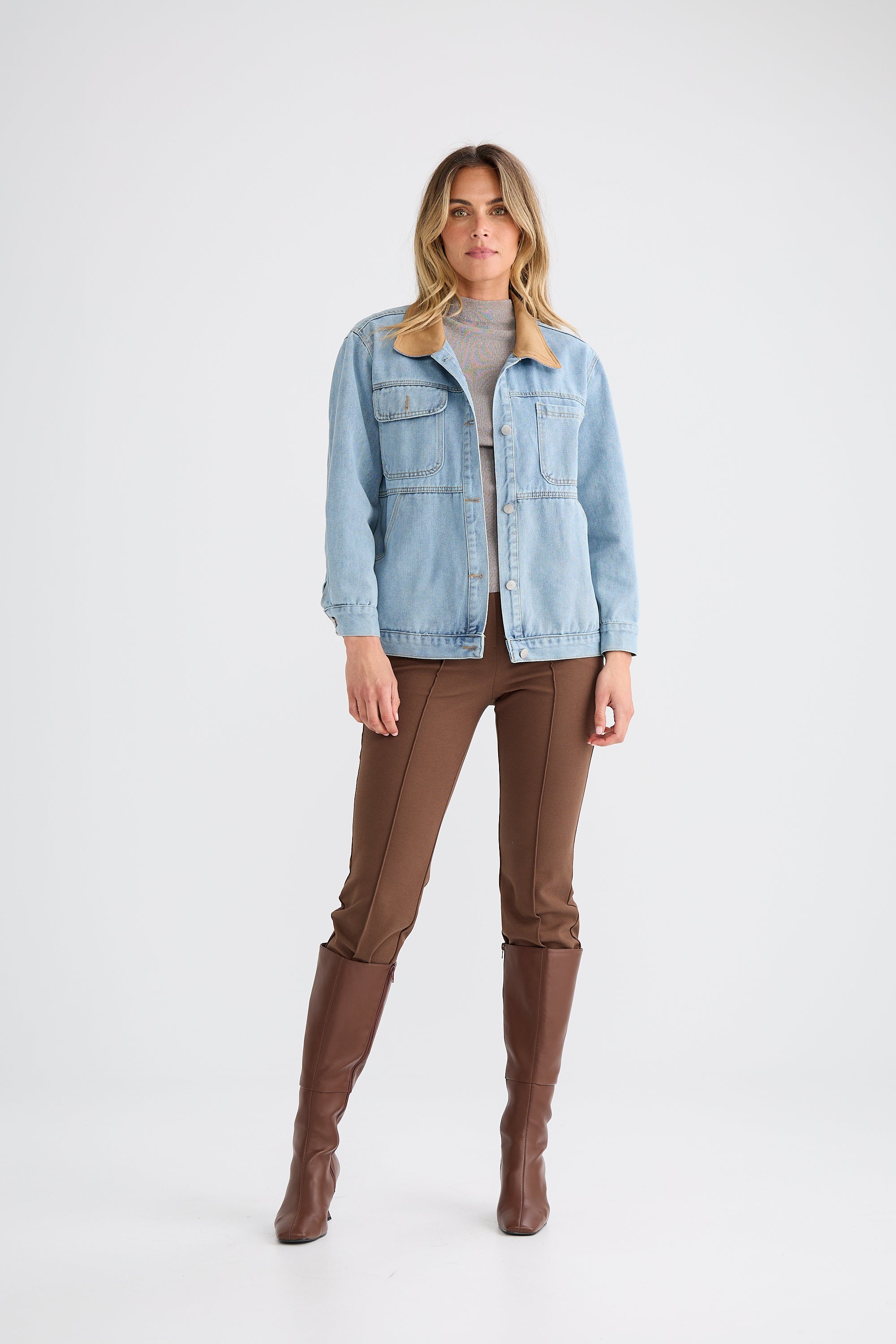 Helene Denim Jacket - Vintage Mid Wash