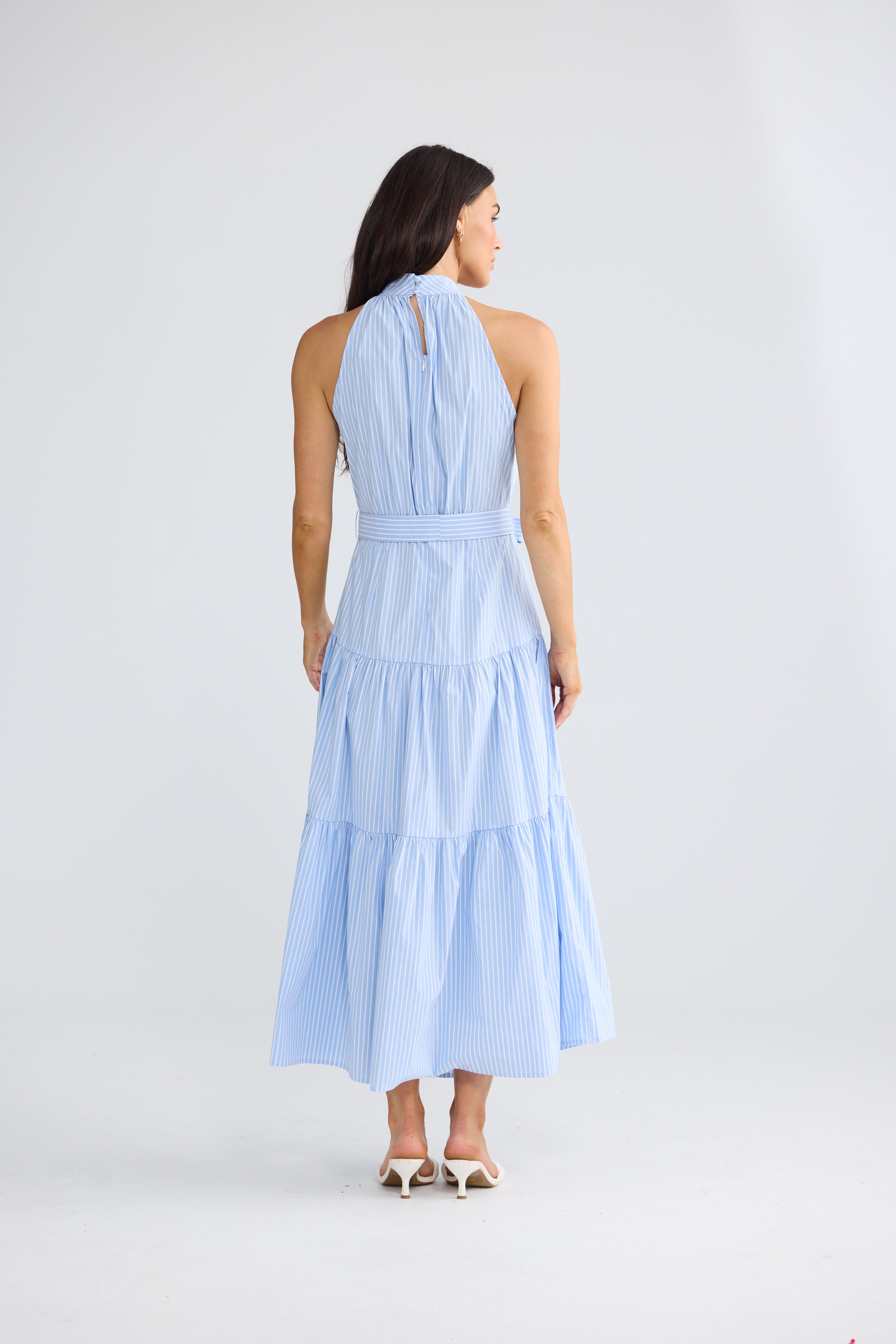 Greta Dress - Glacier Stripe