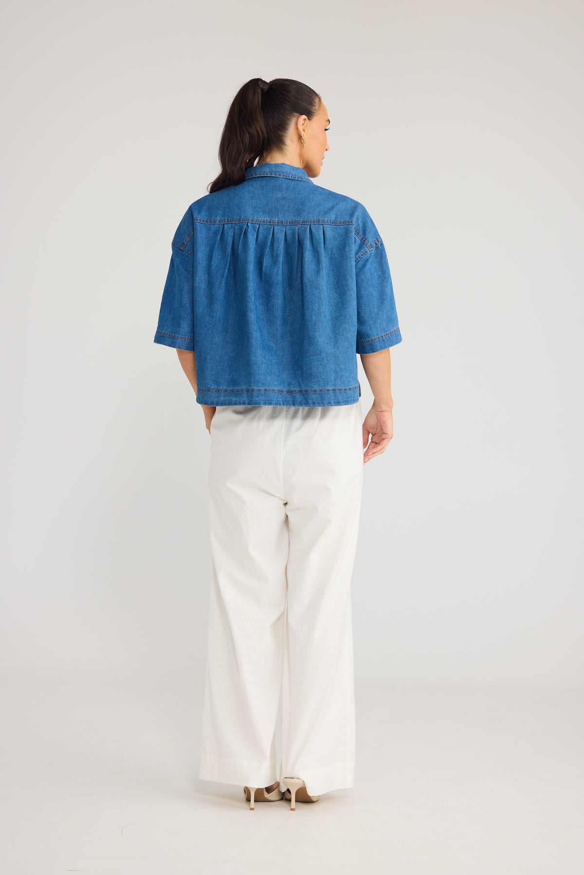 Carina Shirt - Mid Wash Blue