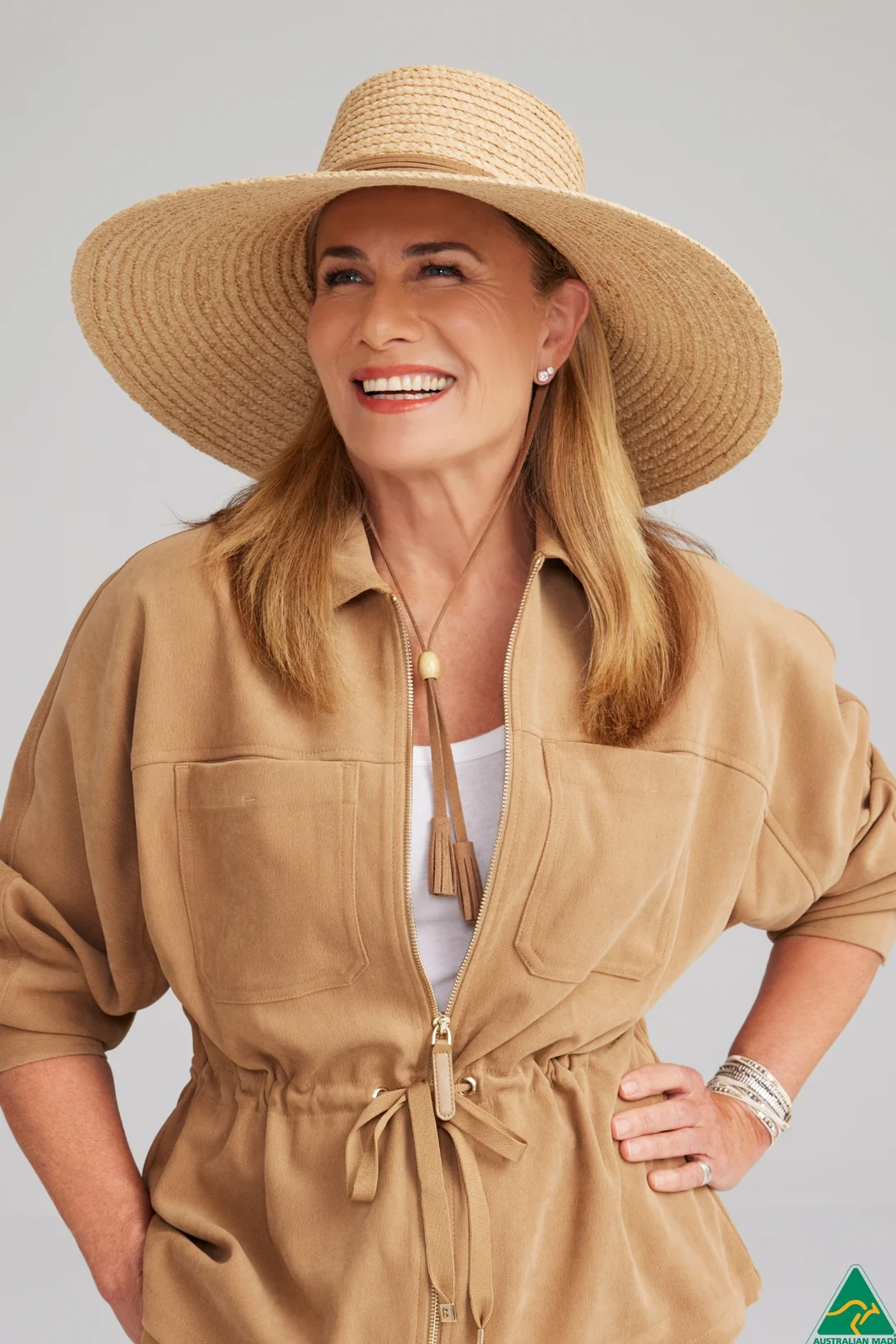 Katherine Raffia Wide Brim Boater