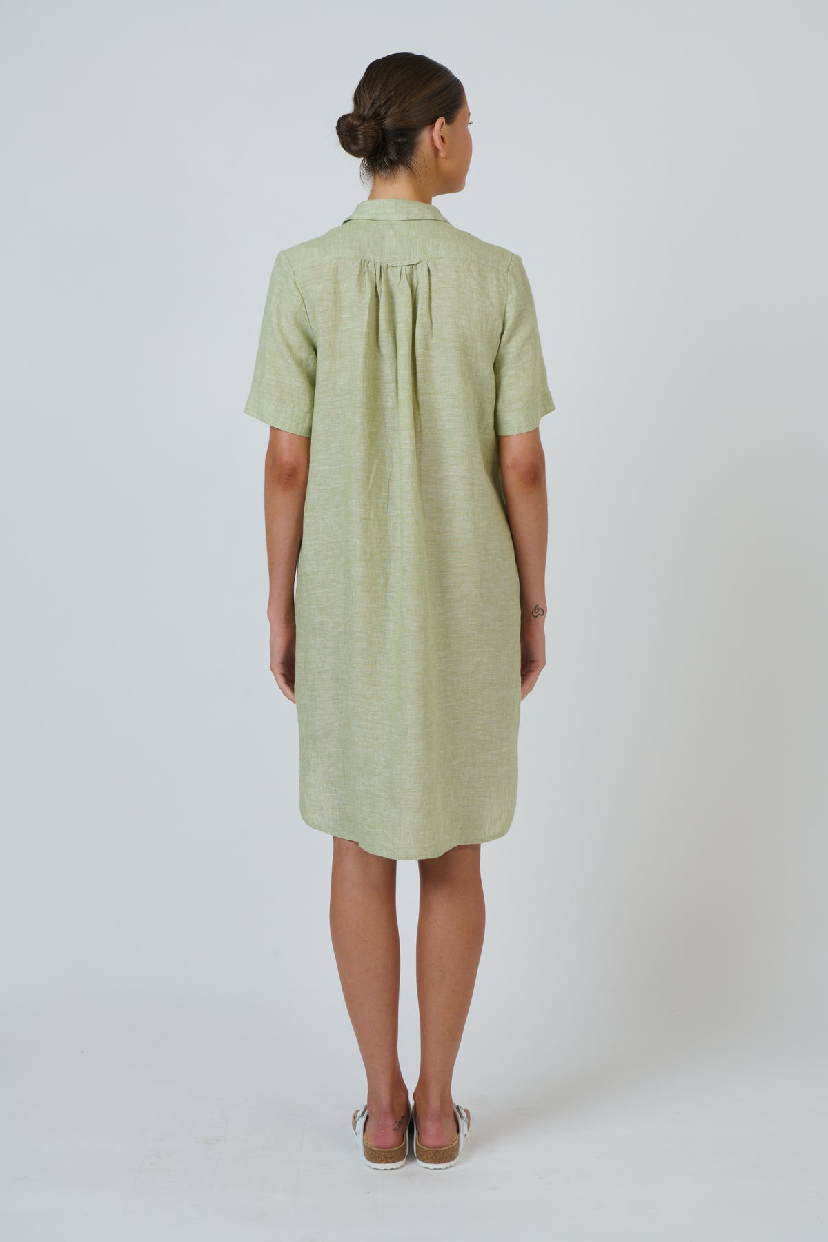 Linen Dress - Kiwi