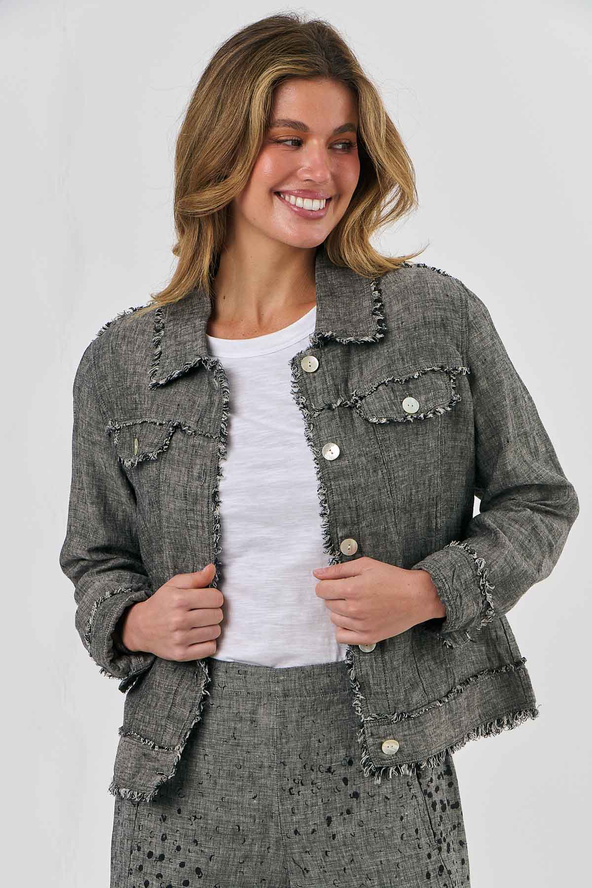 Linen Jacket - Carbon
