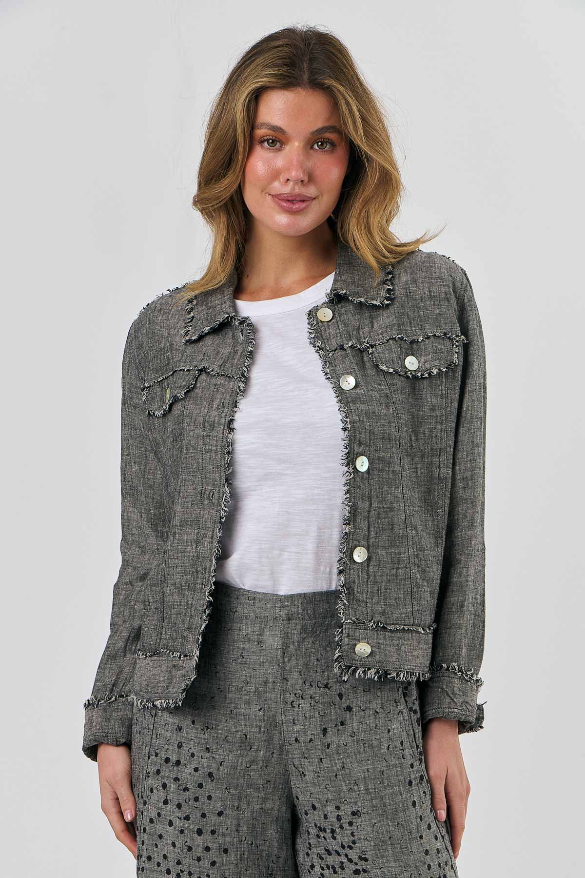 Linen Jacket - Carbon