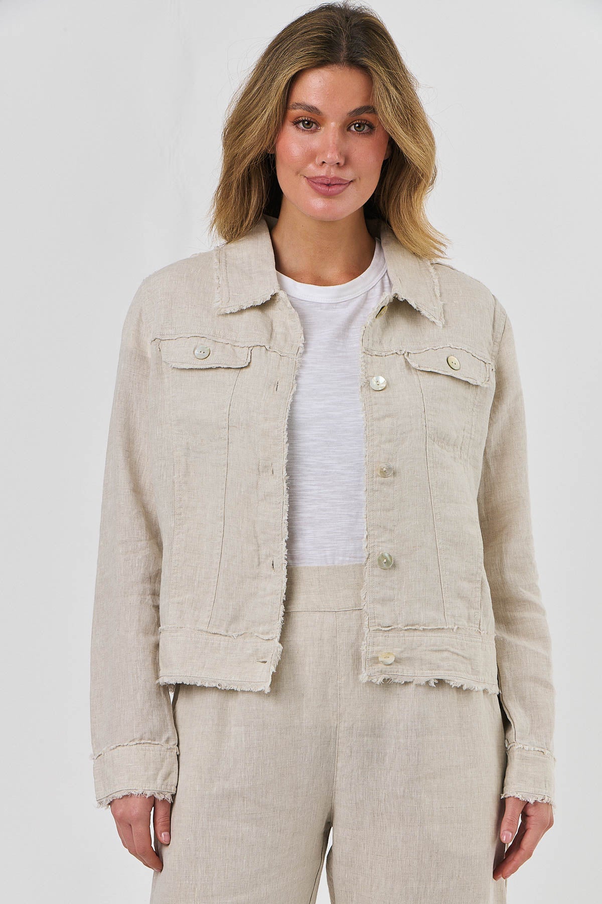 Linen Jacket - Sand