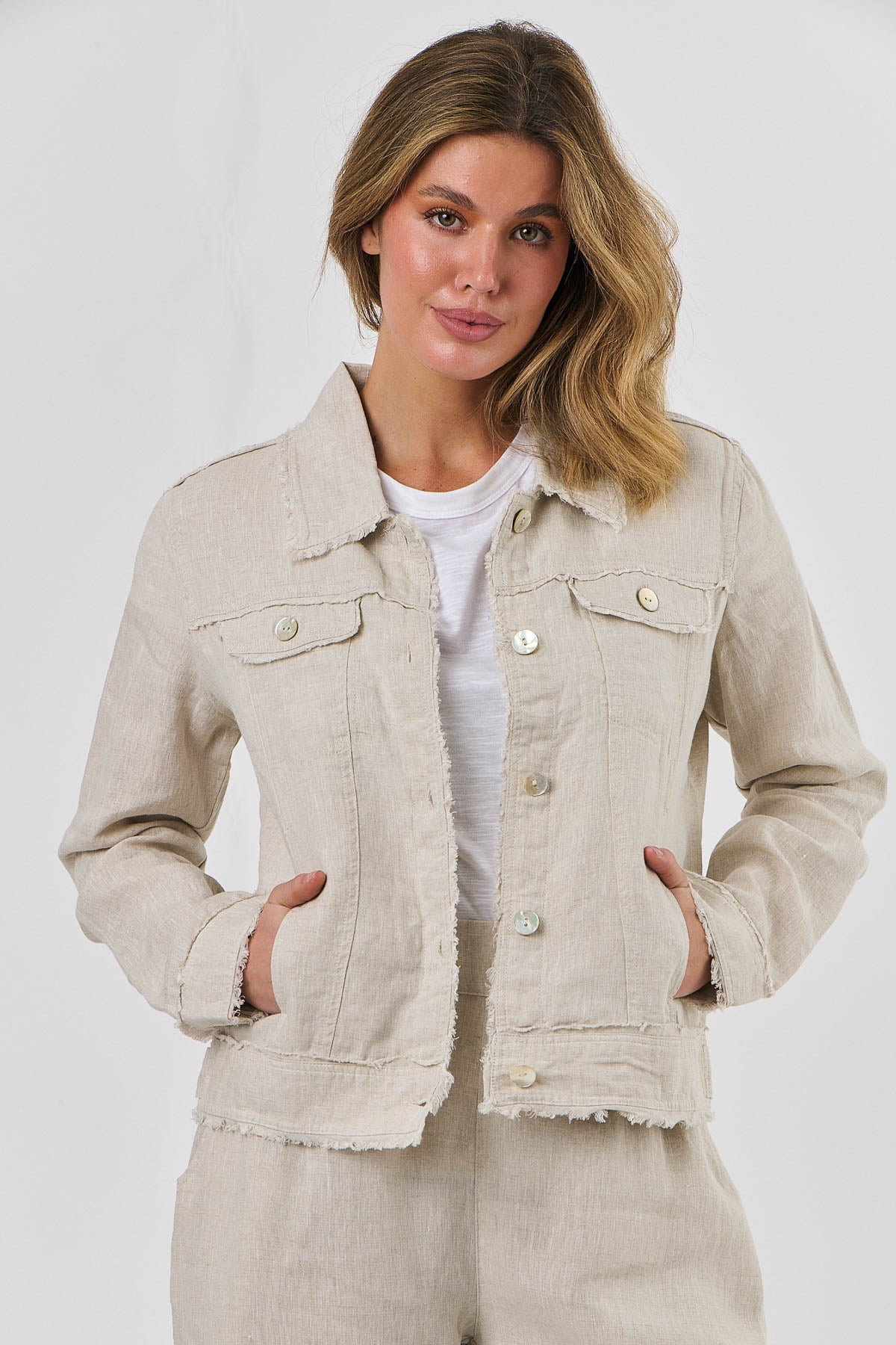 Linen Jacket - Sand
