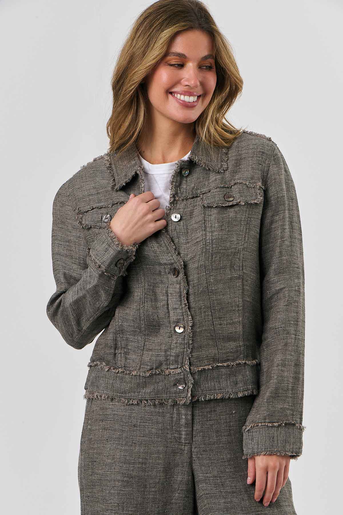 Linen Jacket - Starling