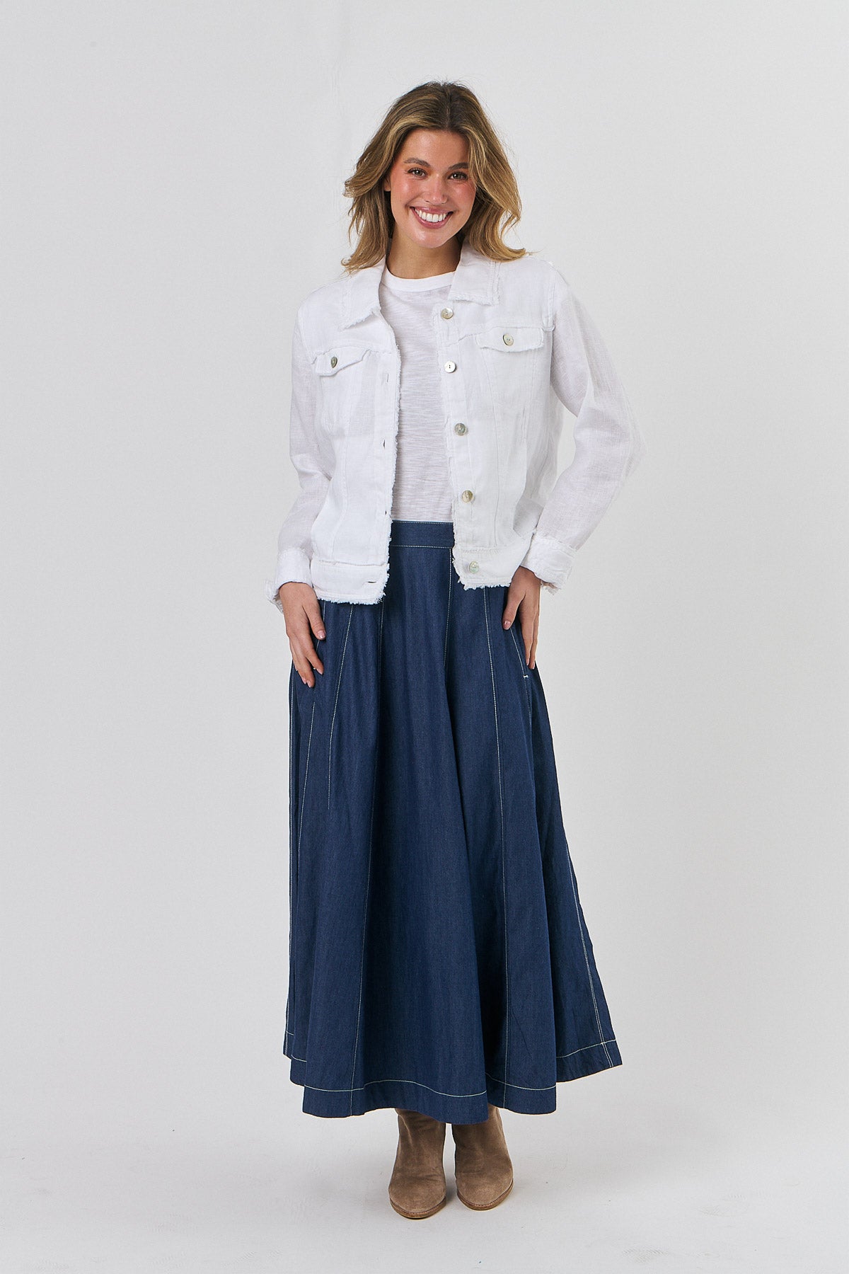 Linen Jacket - White