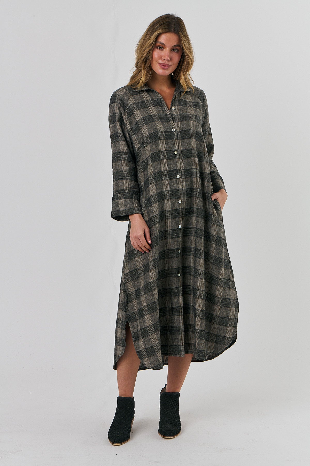 Linen Dress - Mesh